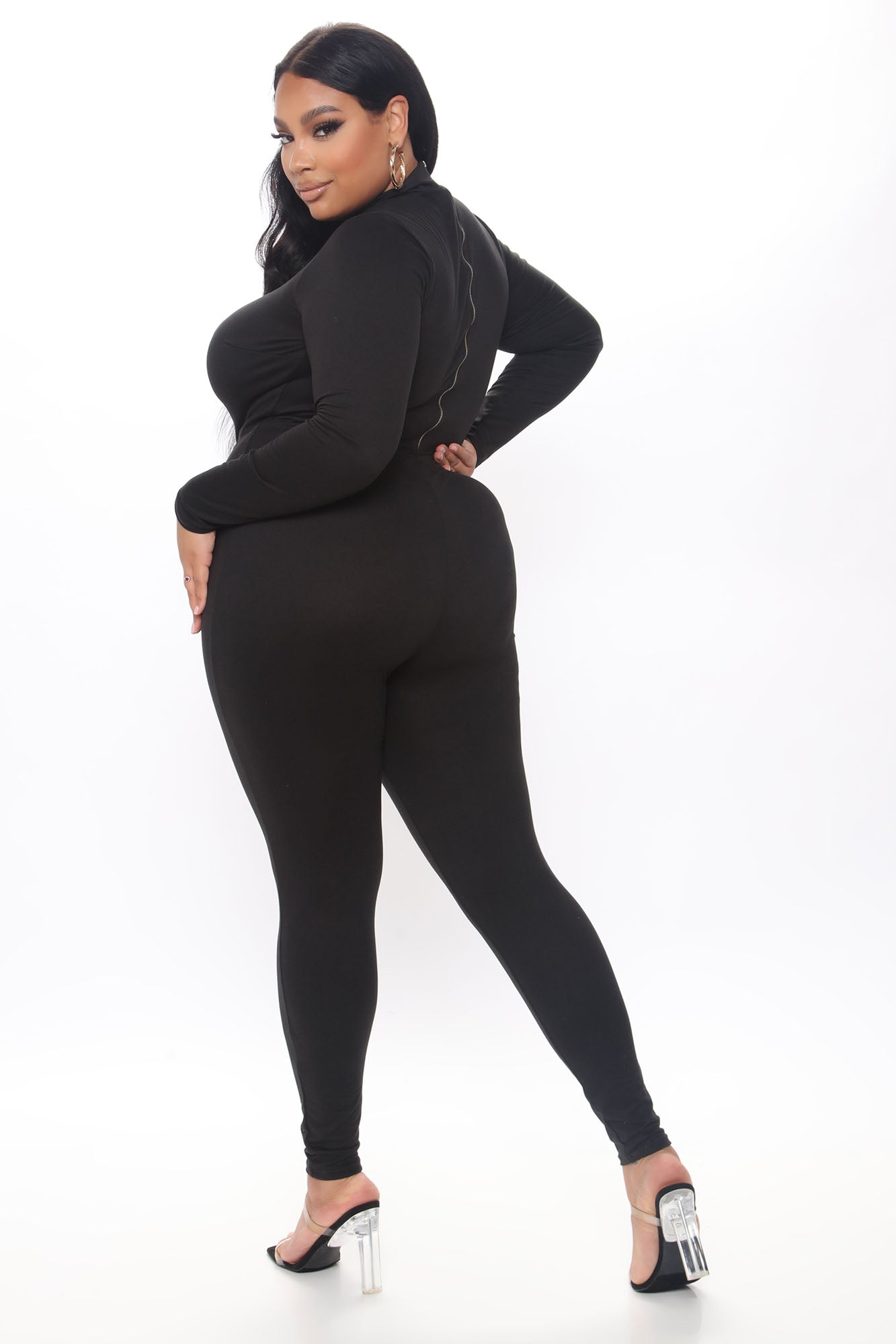 Frisky Feline Jumpsuit - Black