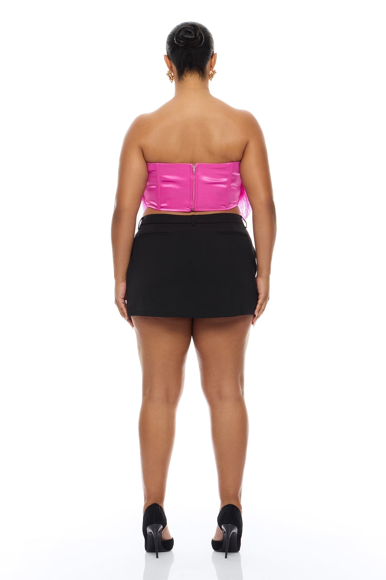 Asalia Feathered Top - Hot Pink