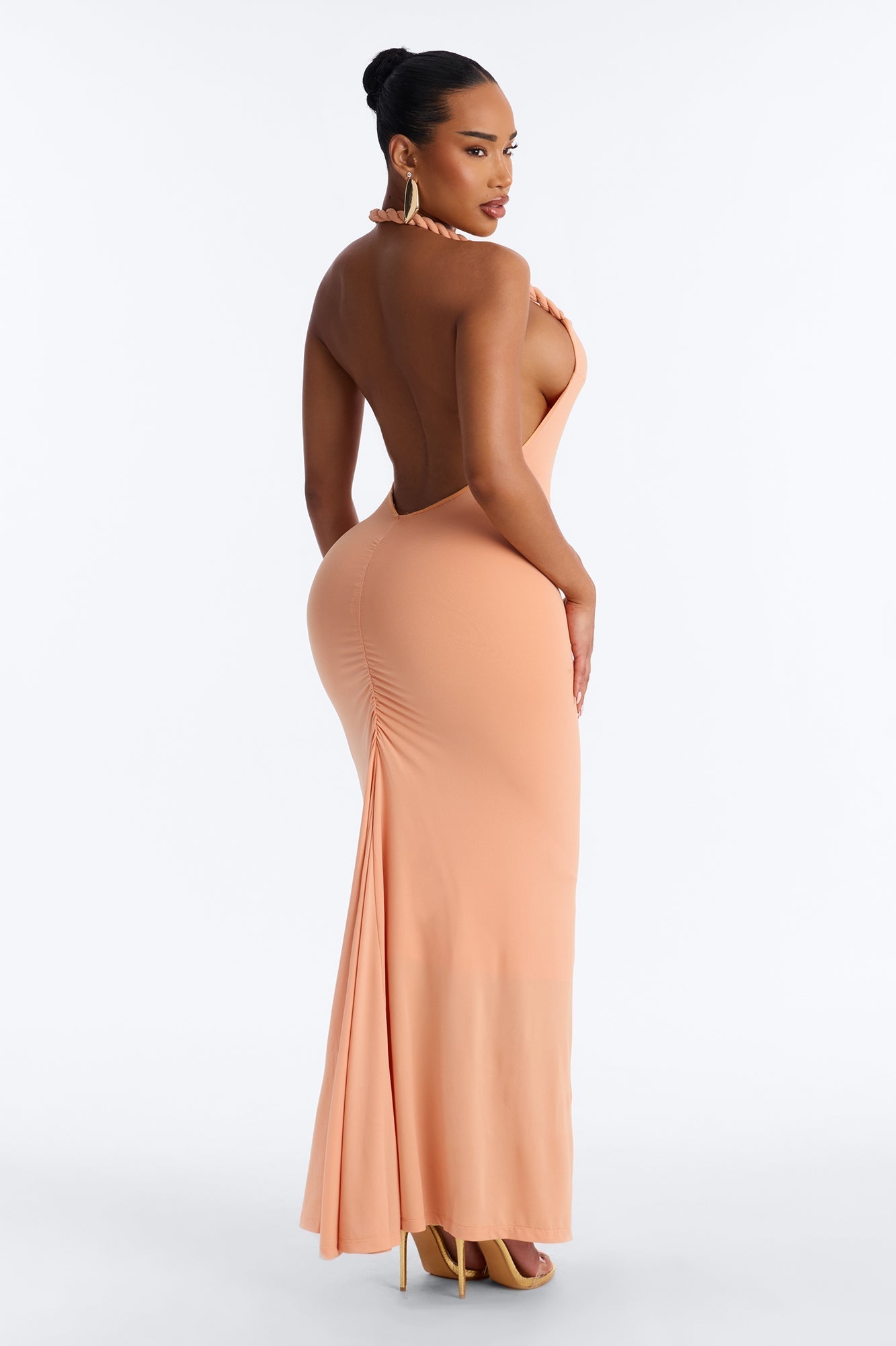 Forbidden Paradise Backless Maxi Dress - Orange