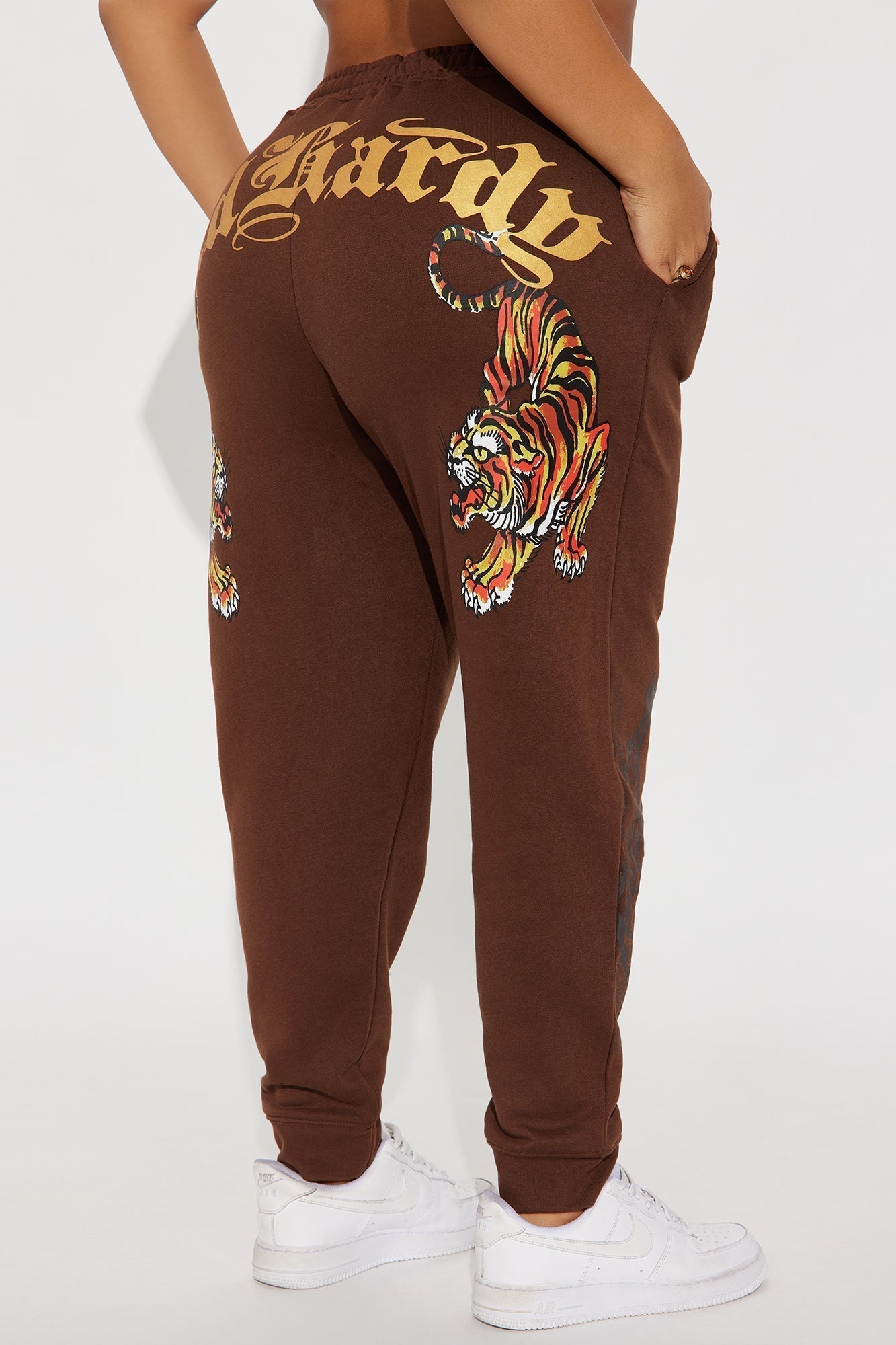 Ed Hardy Double Take Tiger Jogger - Brown