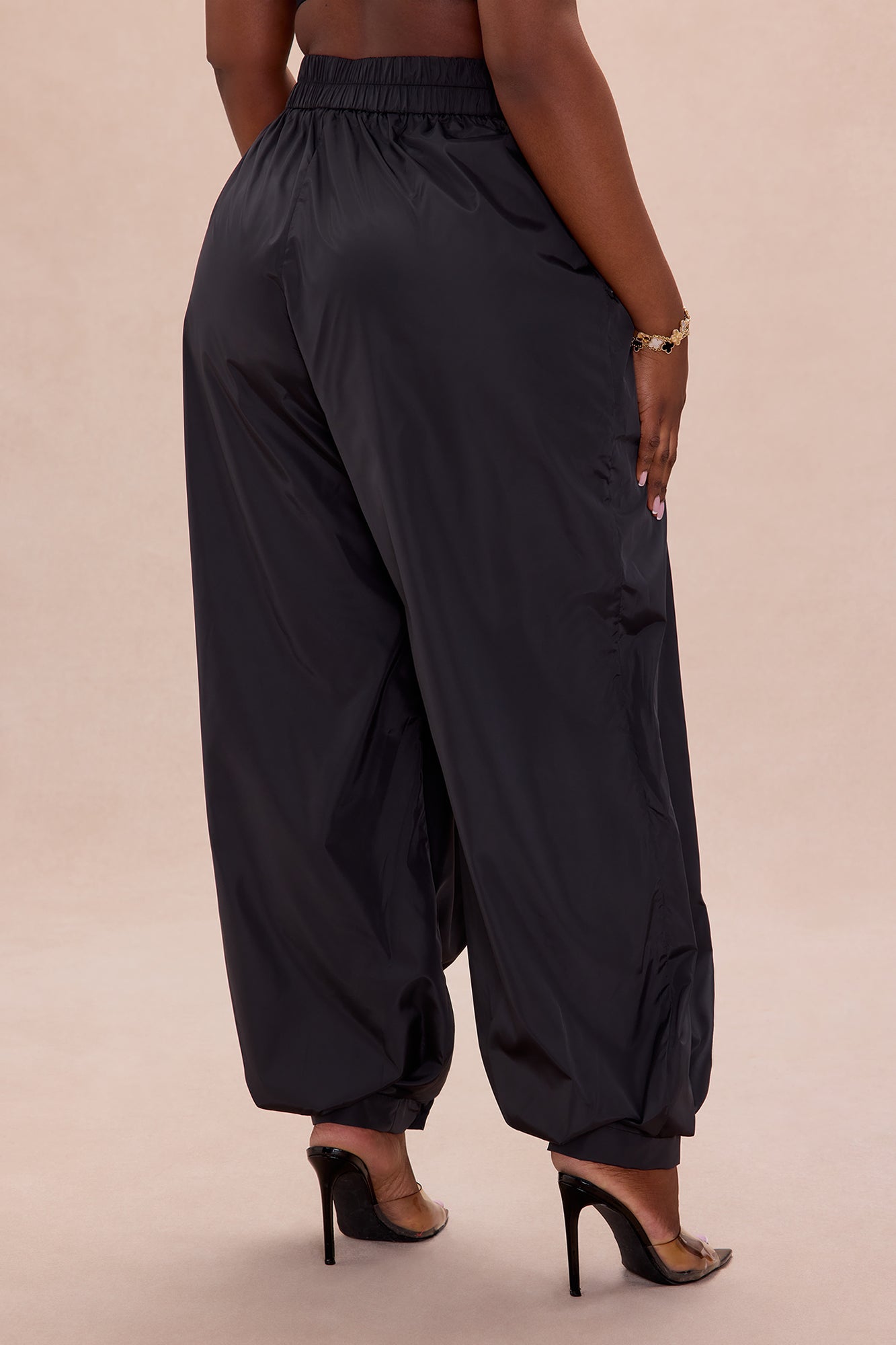 Estelle Taffeta Balloon Pant - Black