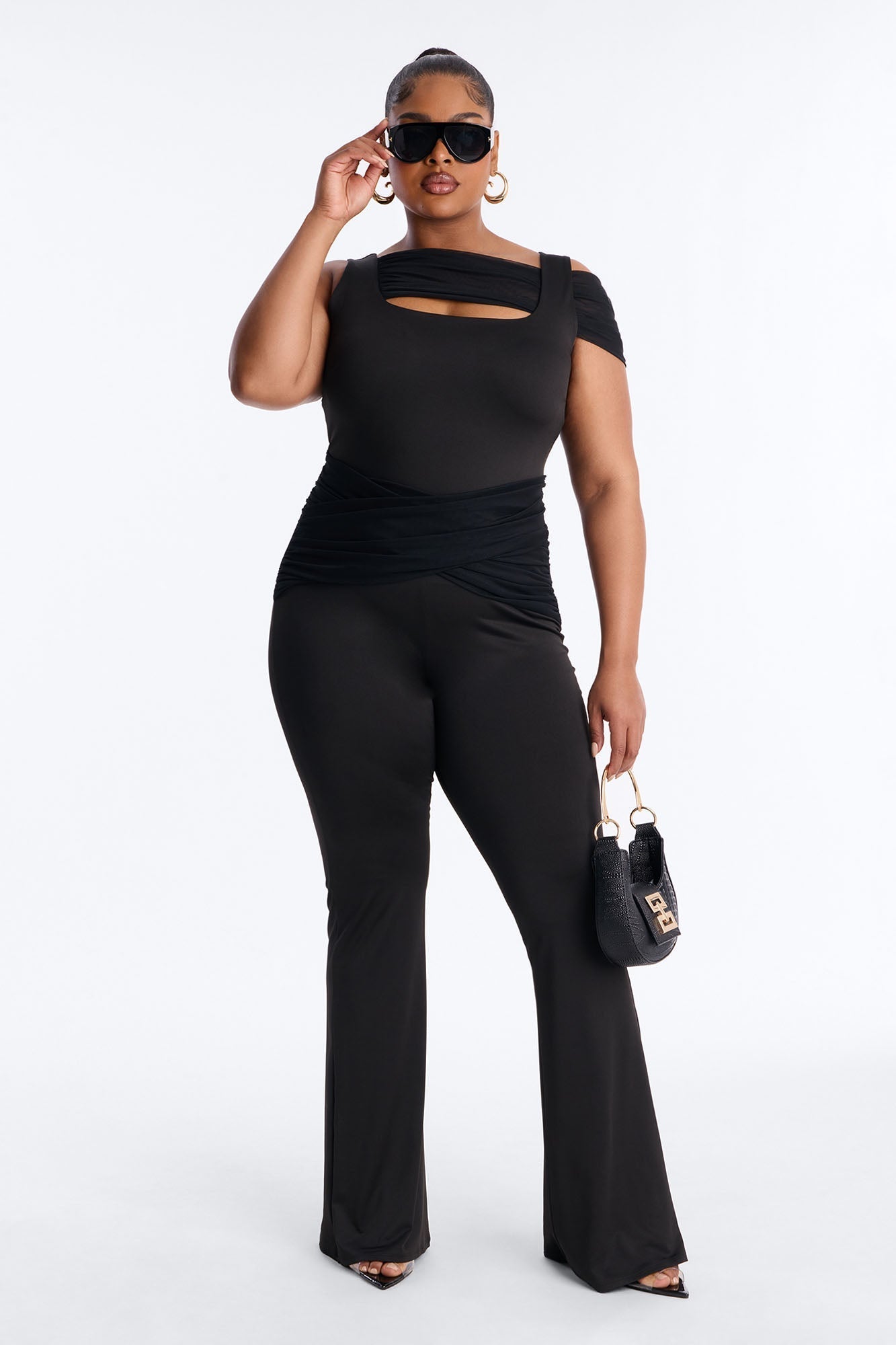 Martini & Gossip Flare Jumpsuit - Black
