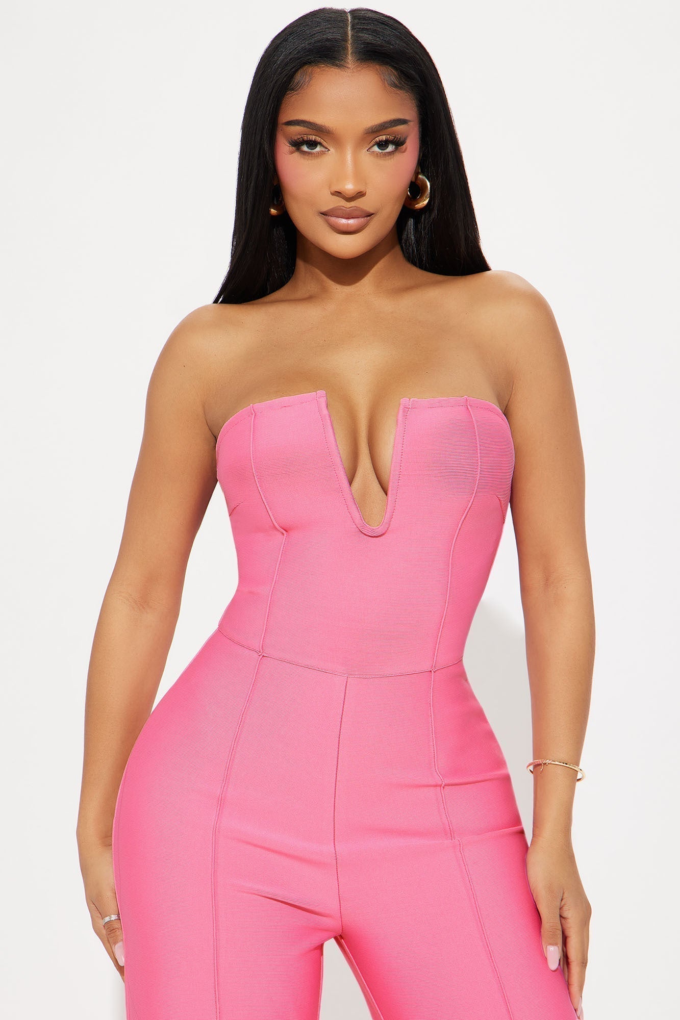 Someone To You Bandage Jumpsuit - Pink