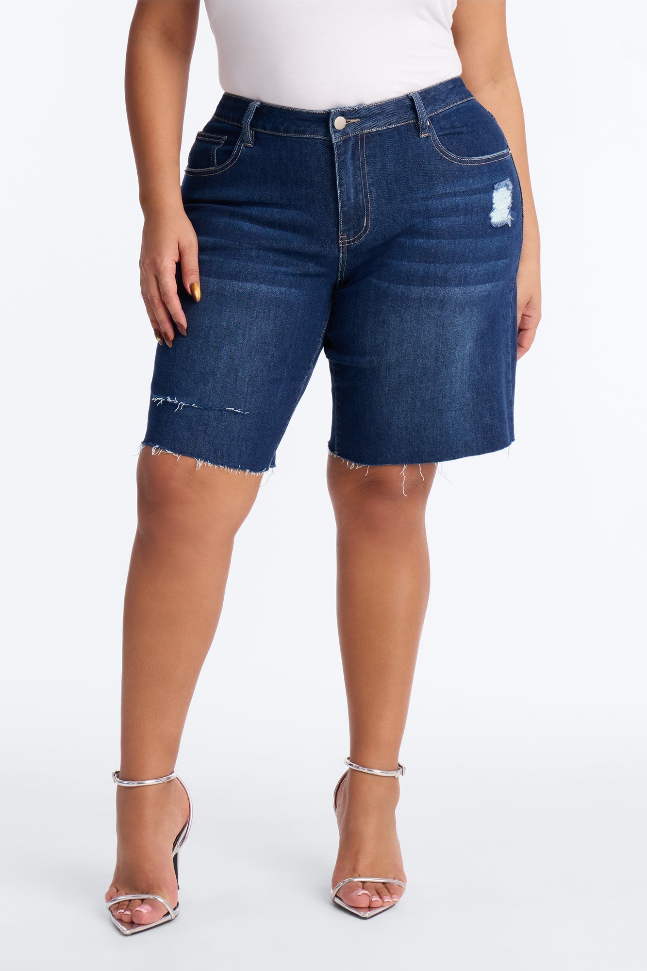 Sundaze Bermuda Denim Shorts - Dark Wash