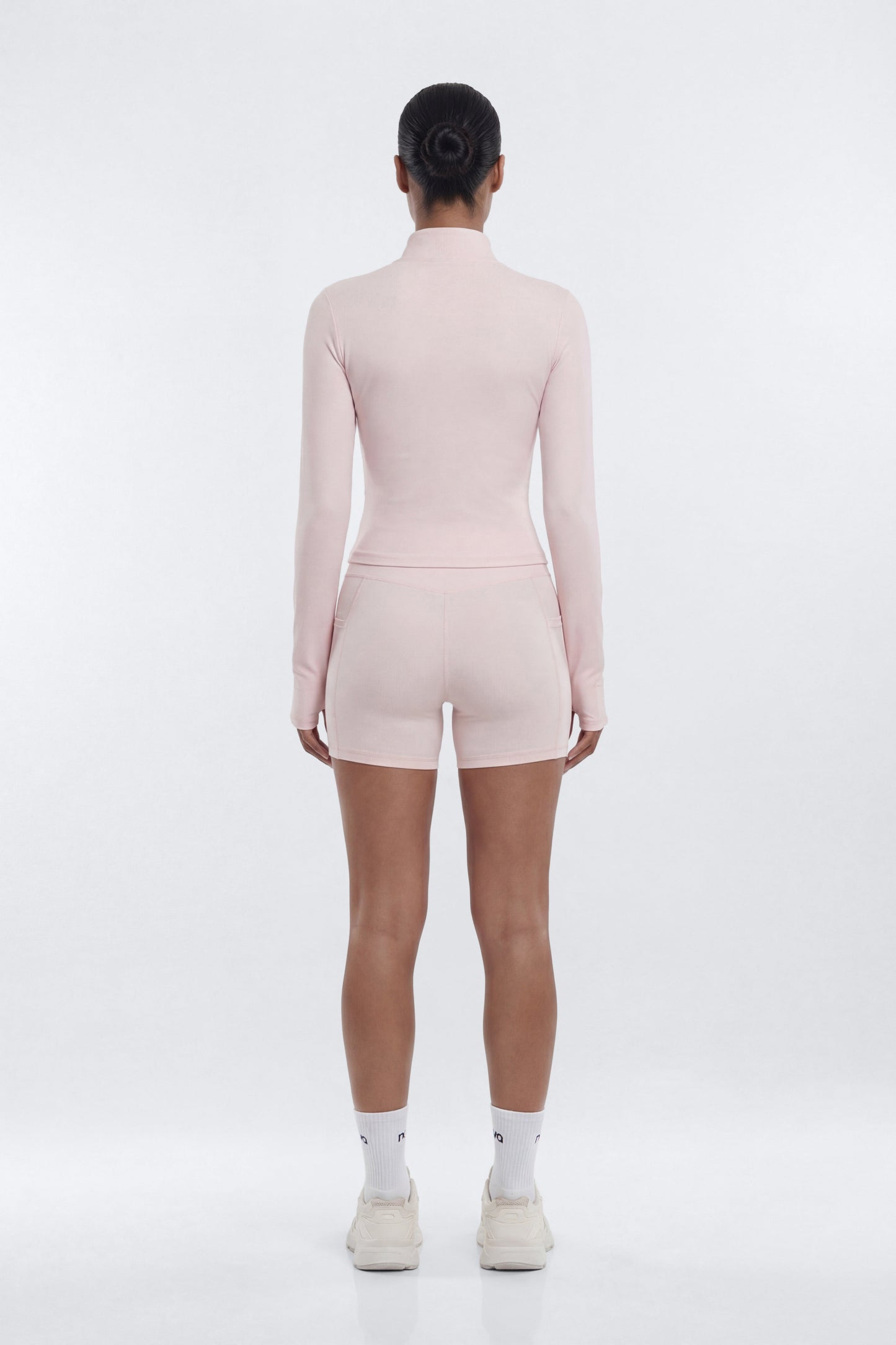 CloudForm™ High Waist 5″ Side Pocket Biker Short - Pink