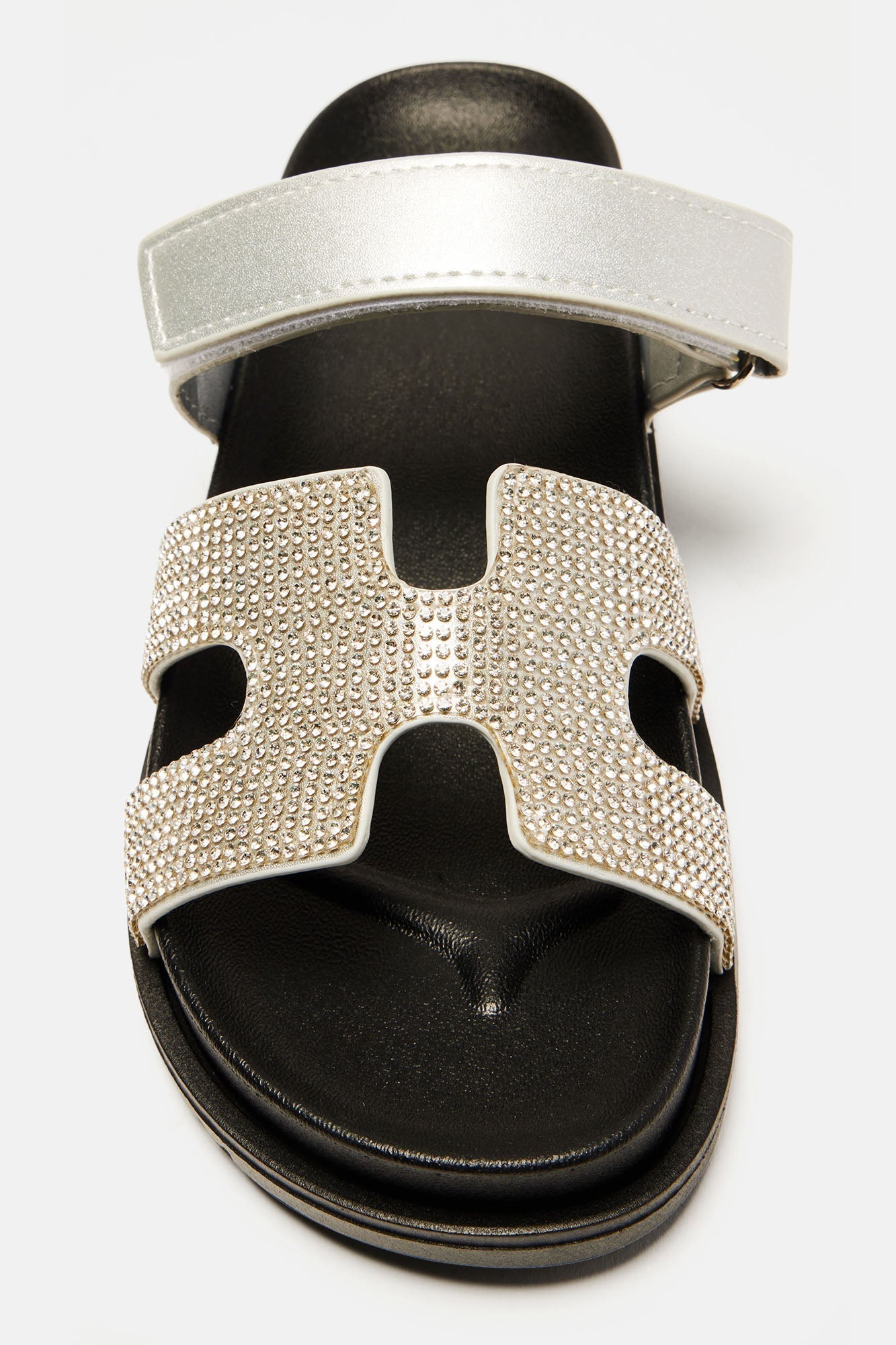 As I Go Embellished Casual Slides - Silver
