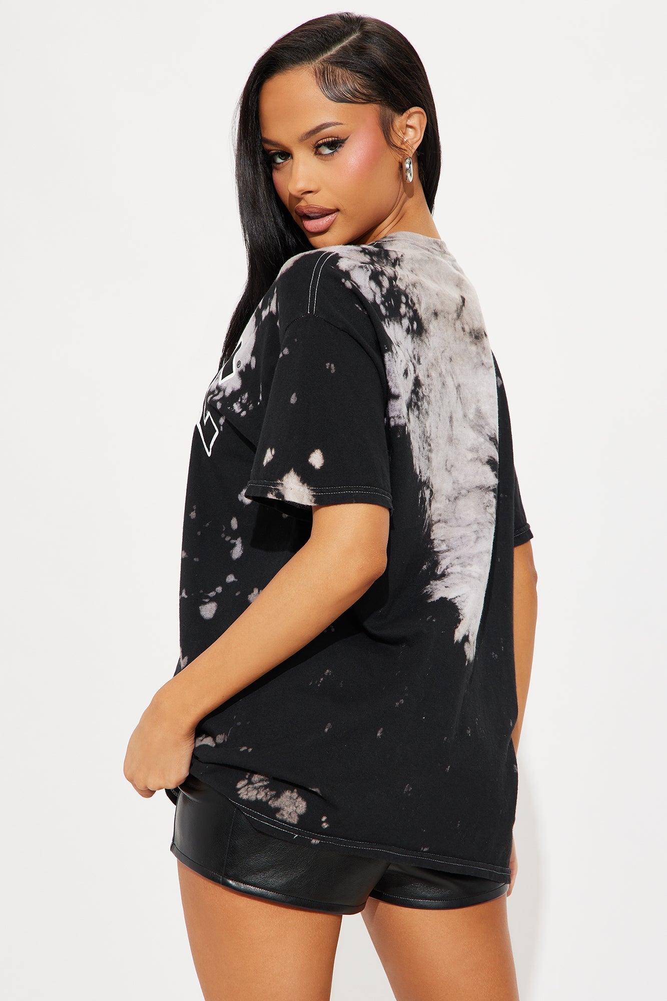 ACDC Electric Bleach Washed Tee - Black/combo