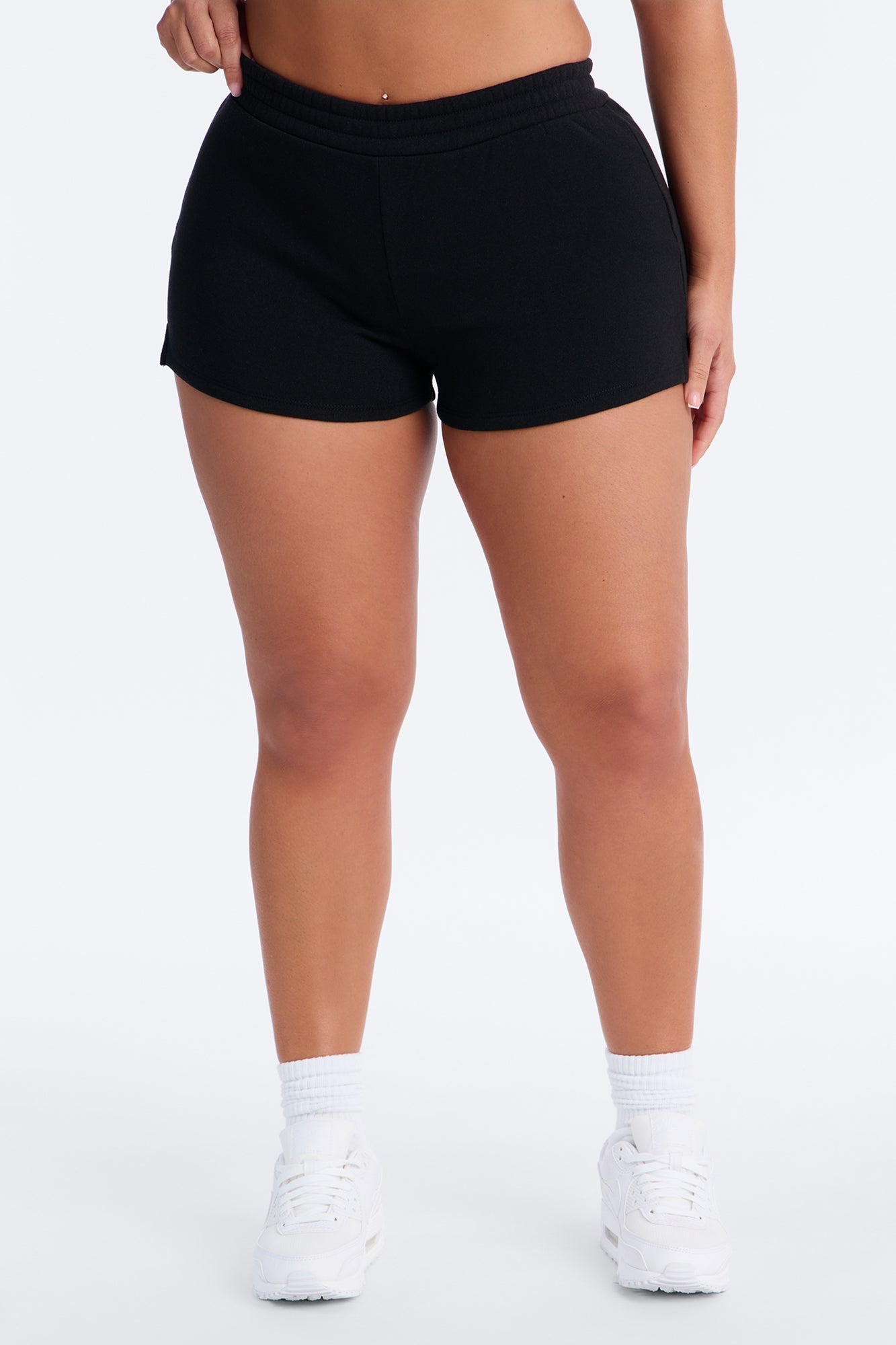 Jessica Fleece Lounge Micro Sweatshort - Black