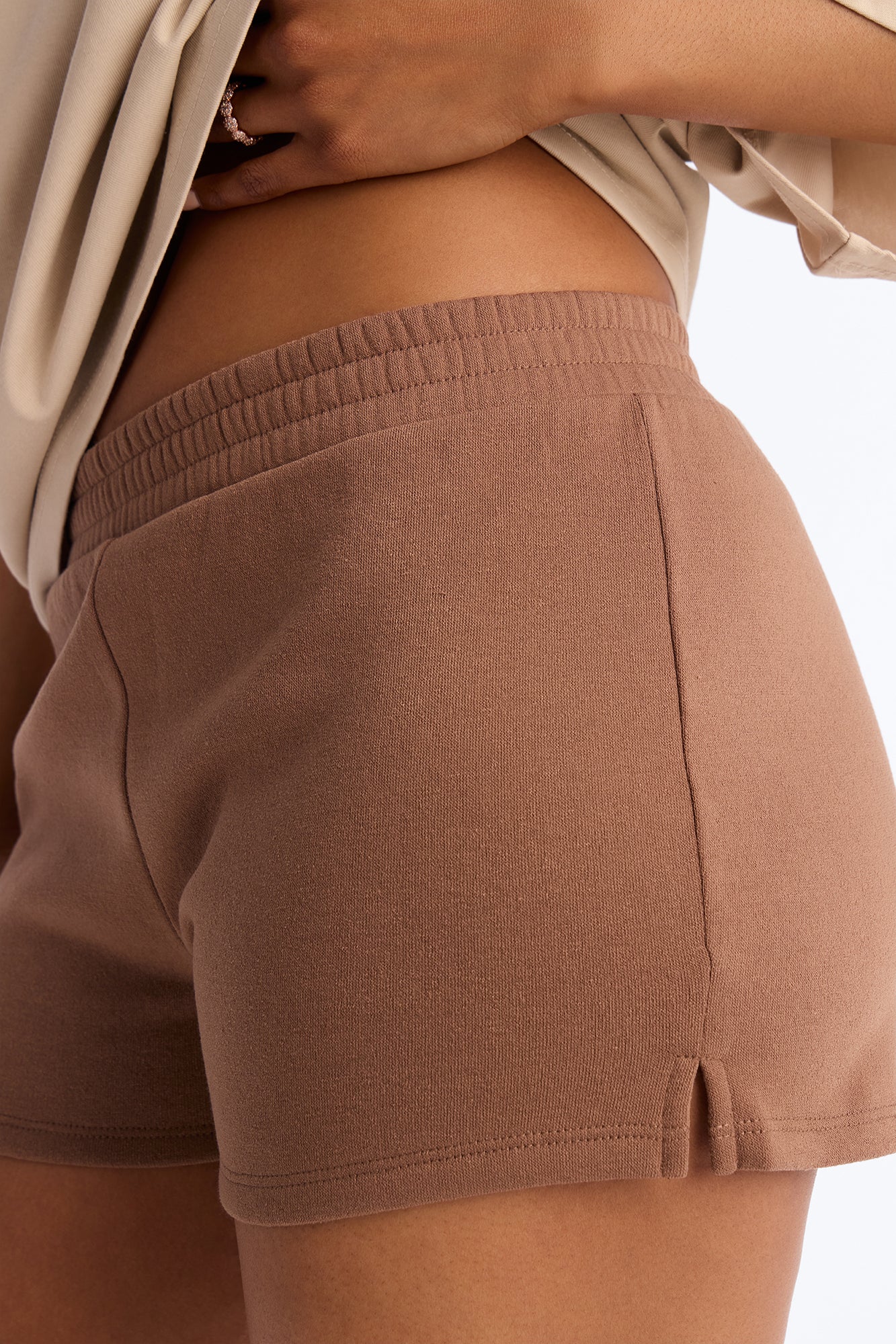Jessica Fleece Lounge Micro Sweatshort - Mocha