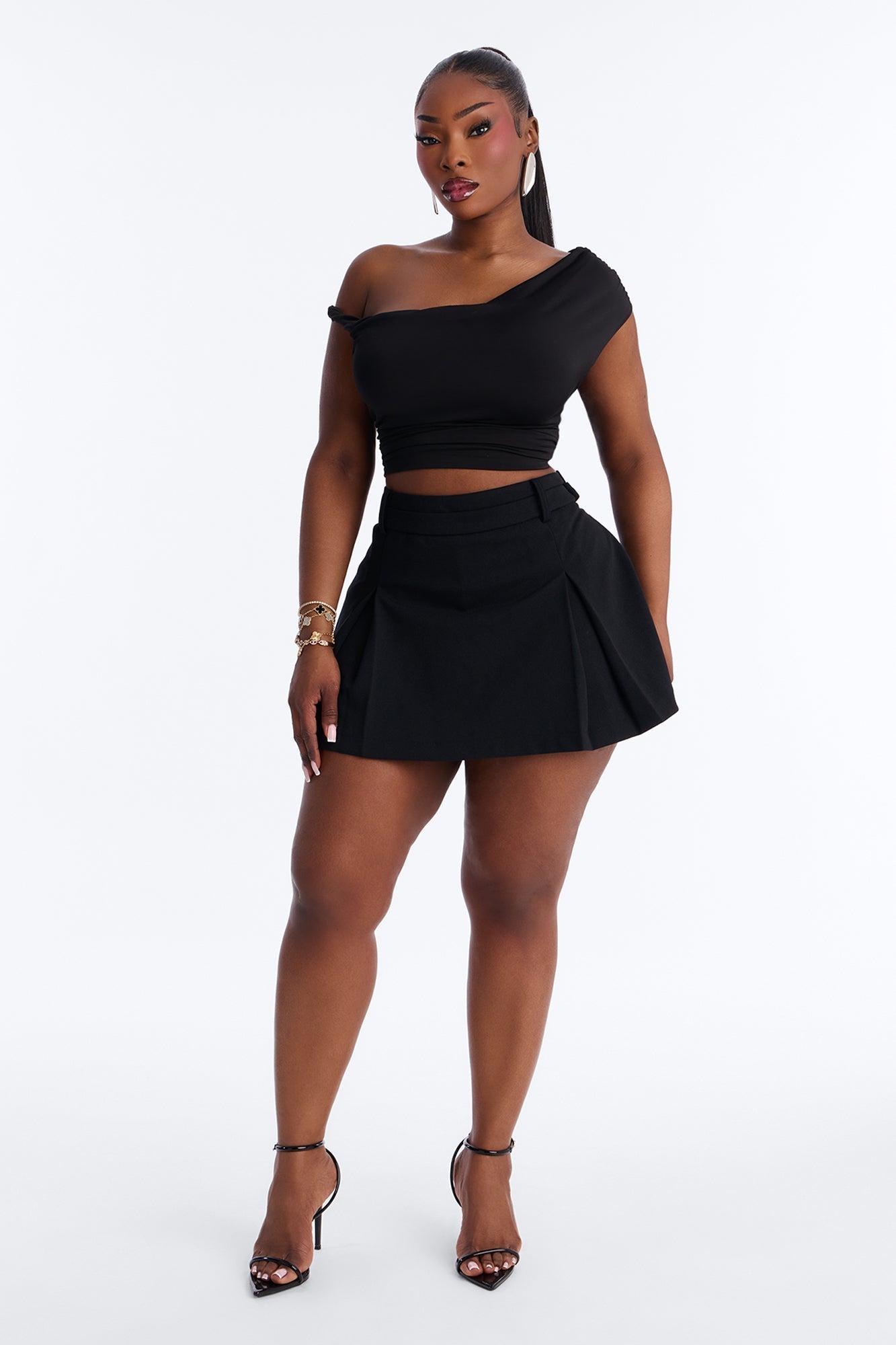 The Way You Want It Pleated Skort - Black