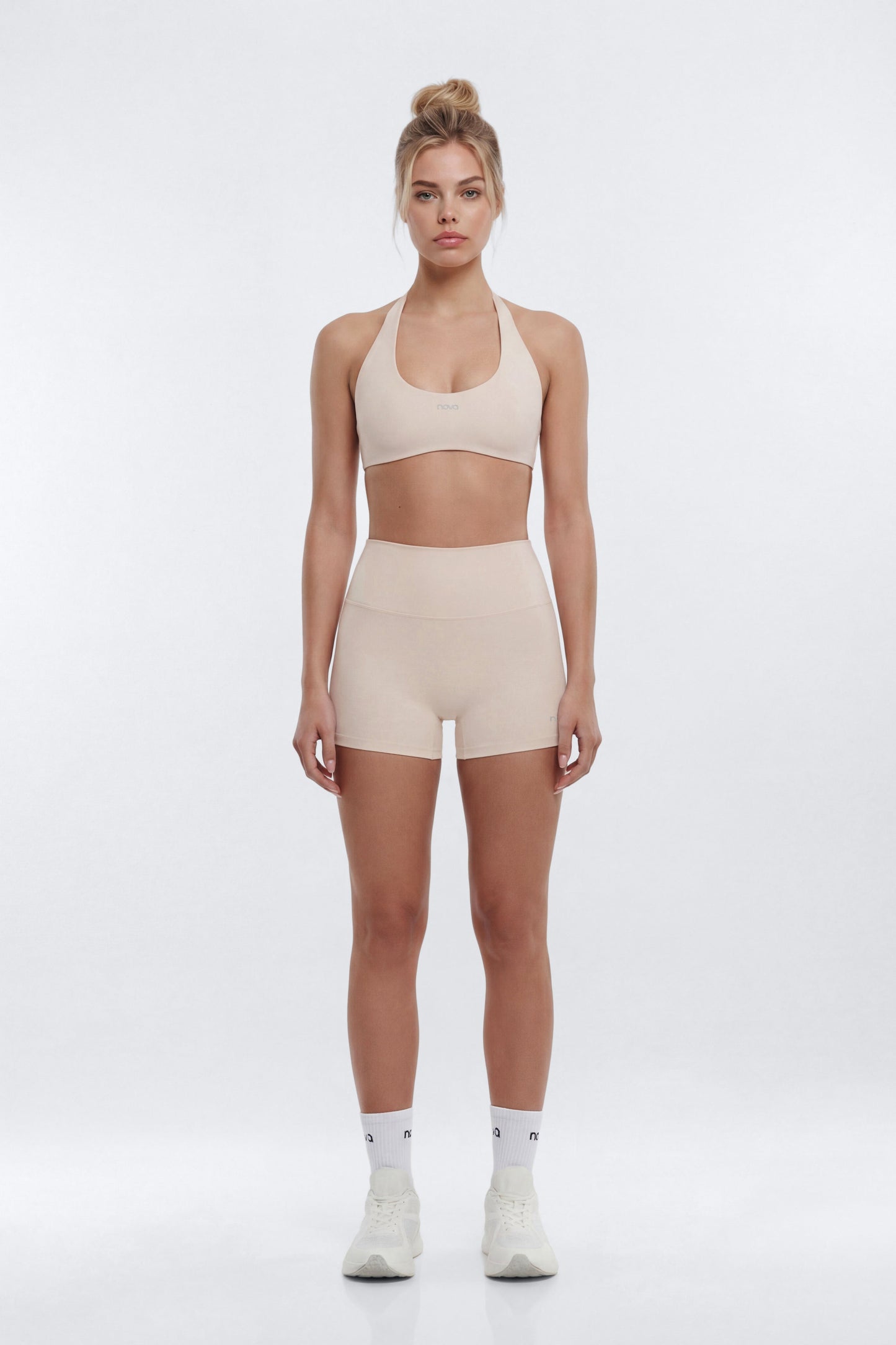 AirSculpt™ 3″ Mid Rise Biker Short - Oat Milk