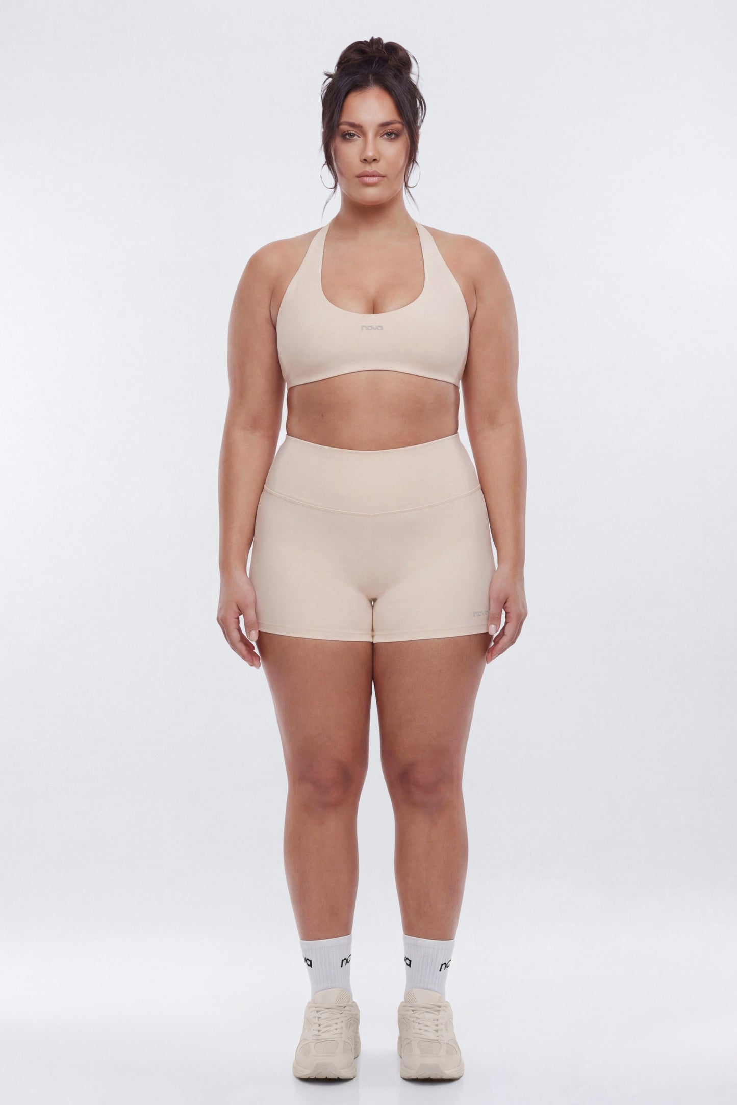 AirSculpt™ 3″ Mid Rise Biker Short - Oat Milk