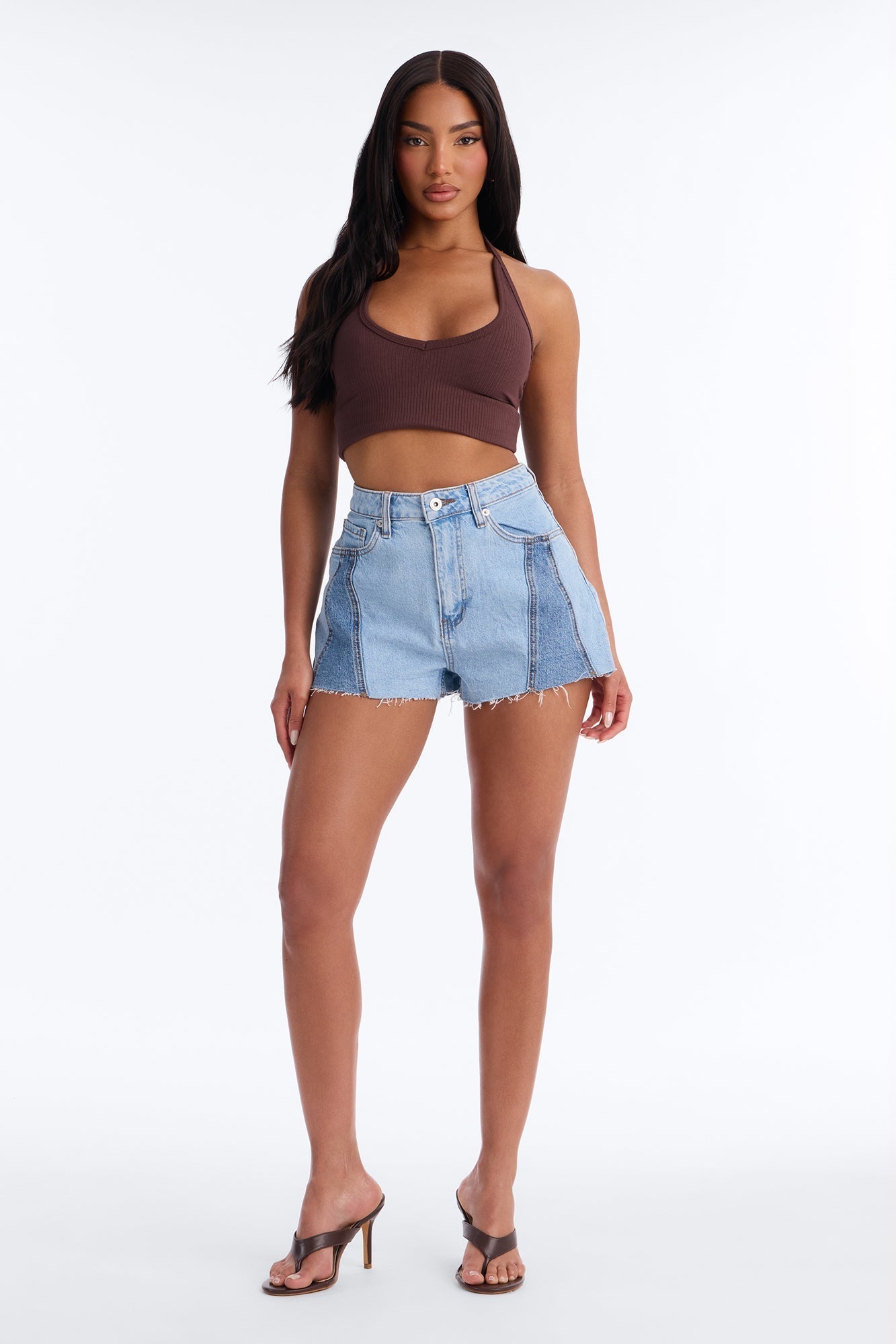 Venice Meet Cute Cut Off Denim Shorts - Light Wash