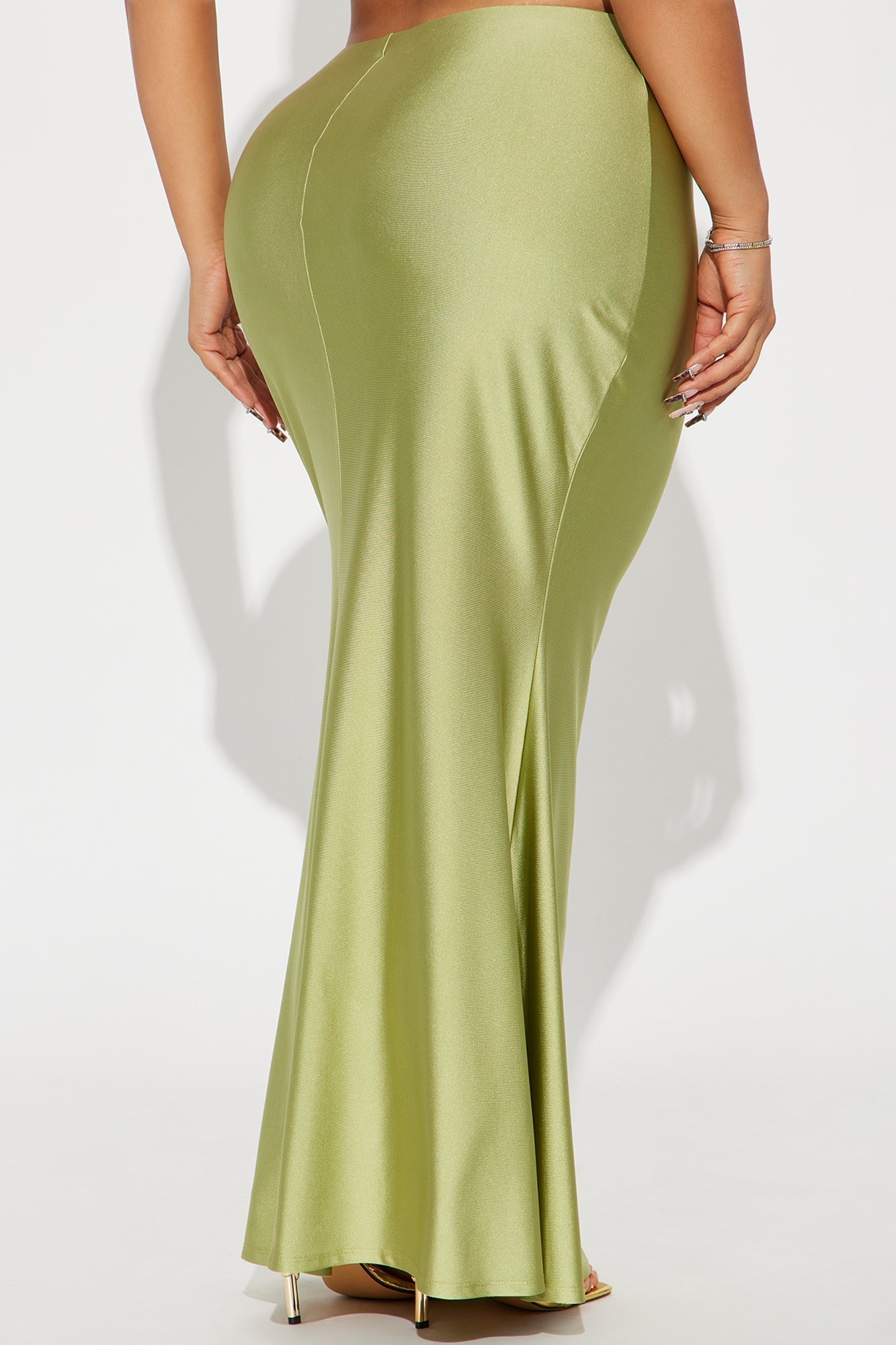 Kiki Mermaid Jersey Maxi Skirt - Sage