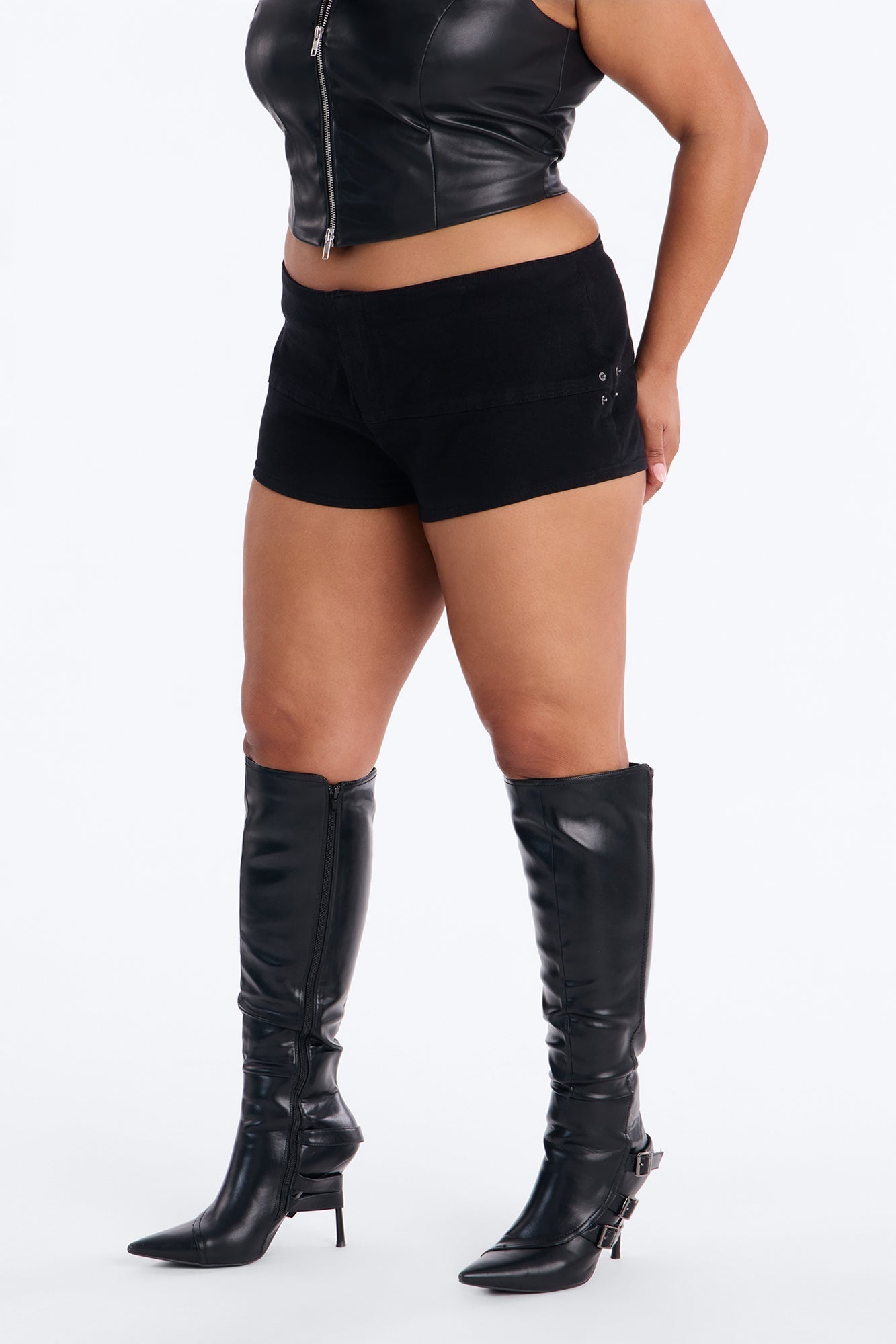 Libby No Waistband Low Rise Micro Short - Black