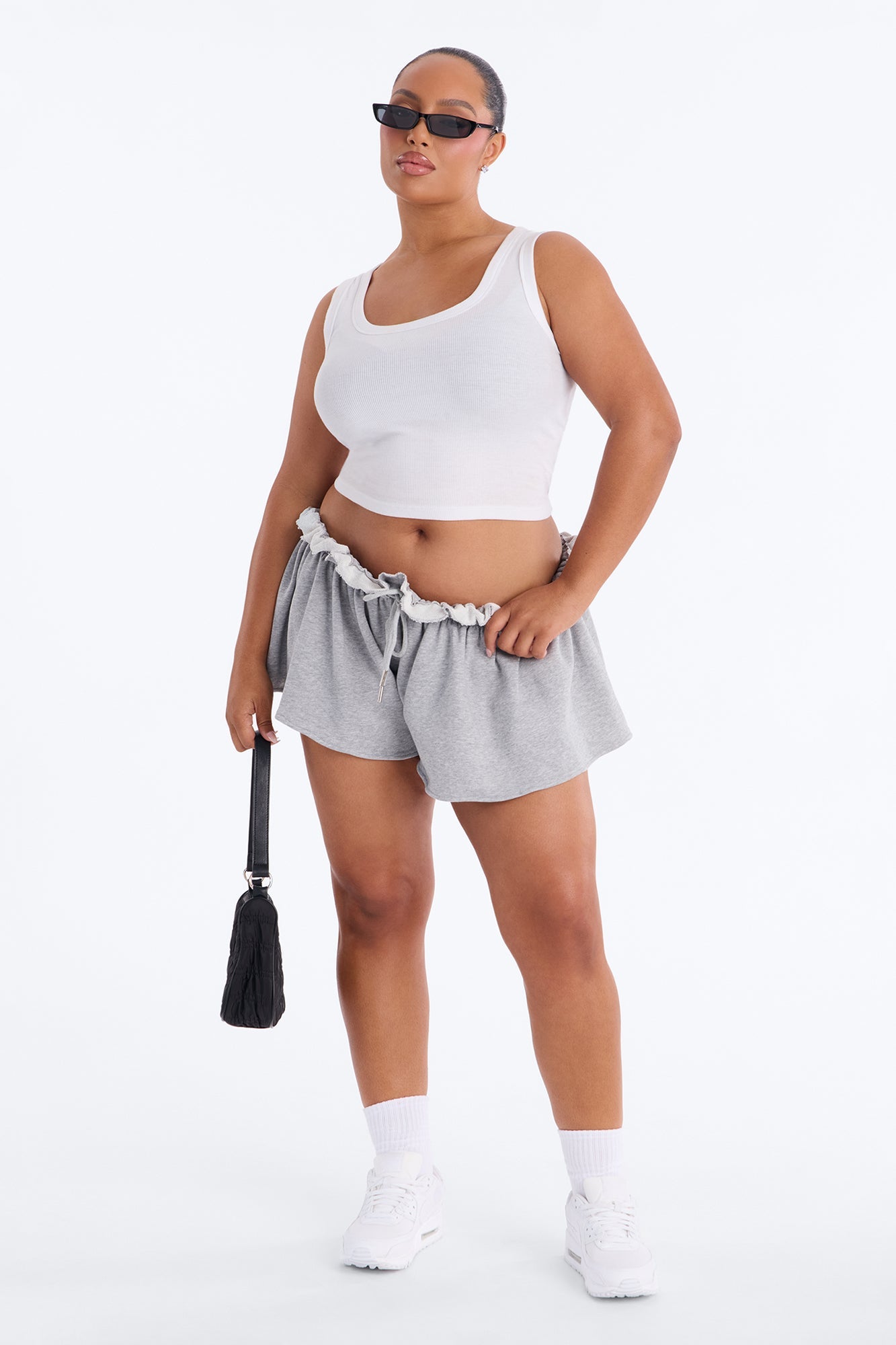 On The Go Low Rise Flowy Short - Heather Grey