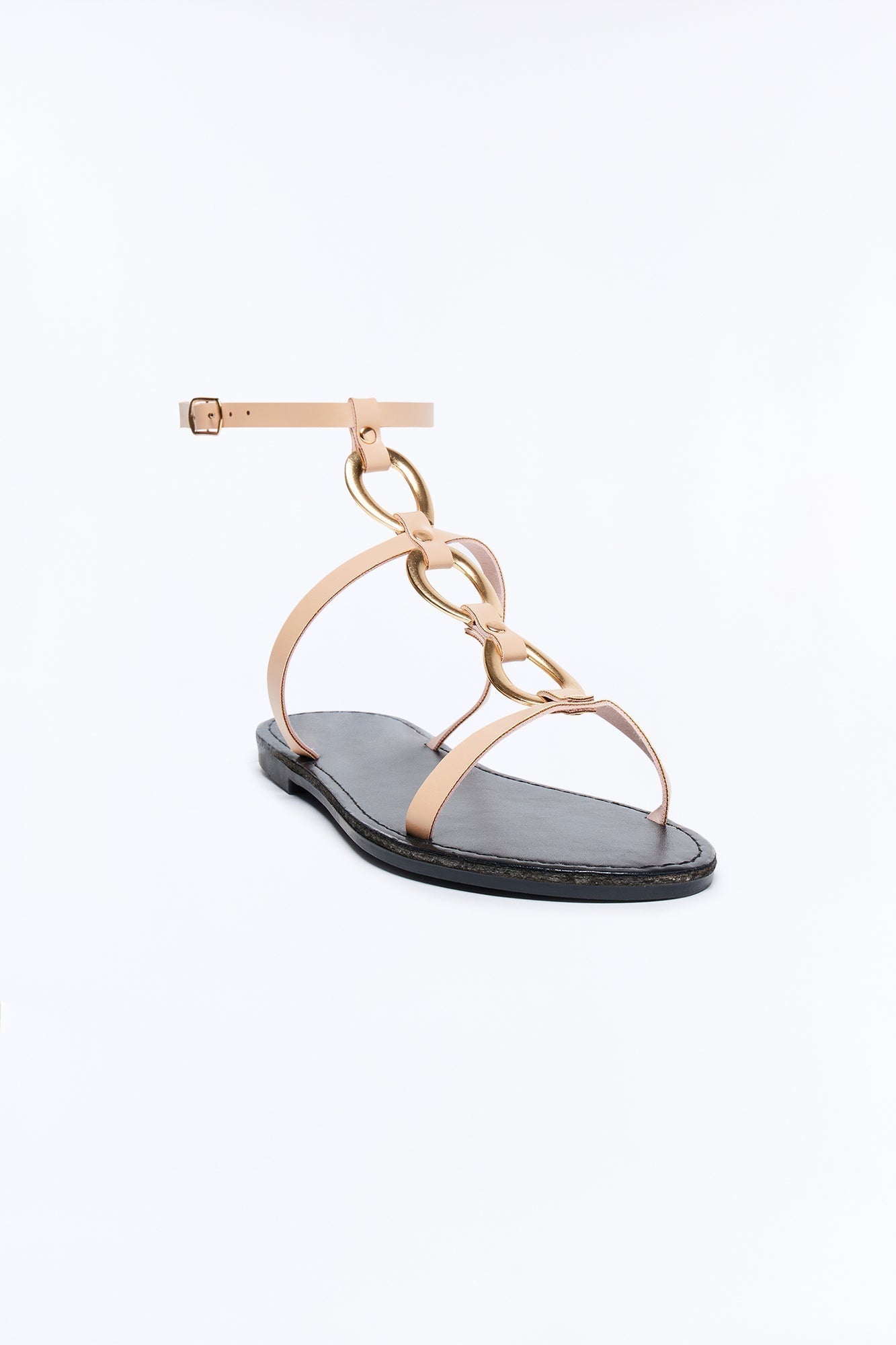 AJ Hardware Ankle Strap Sandals - Sand