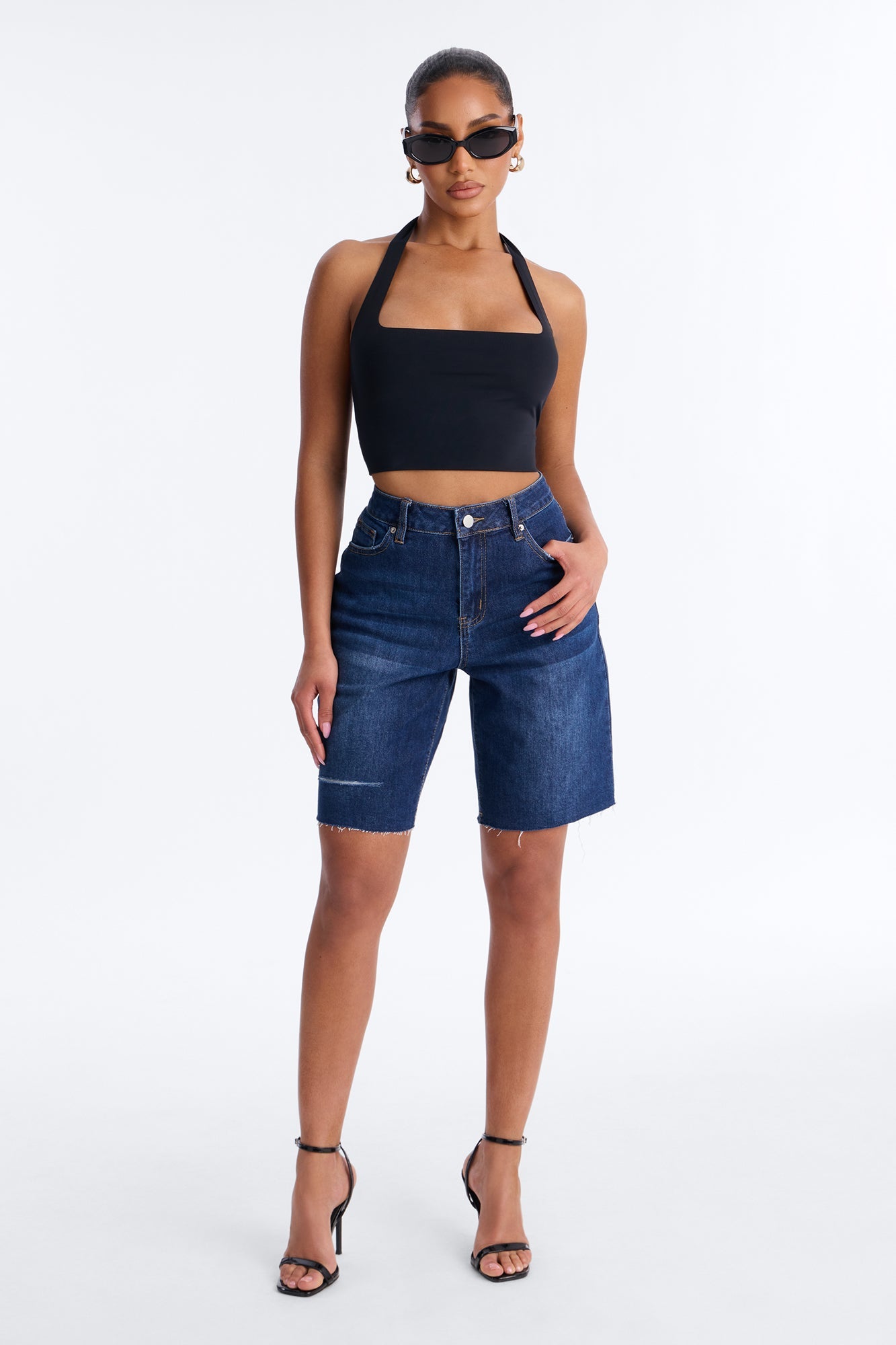 Sundaze Bermuda Denim Shorts - Dark Wash
