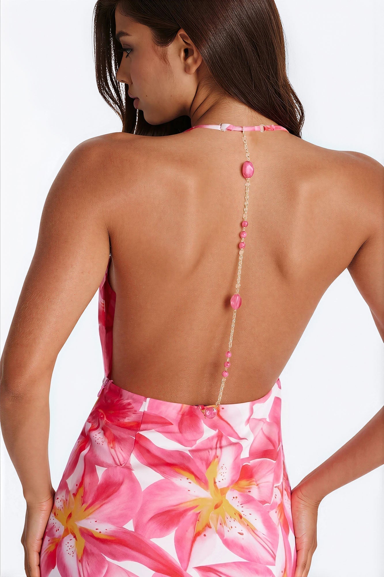 Noemi Floral Maxi Dress - Pink/combo