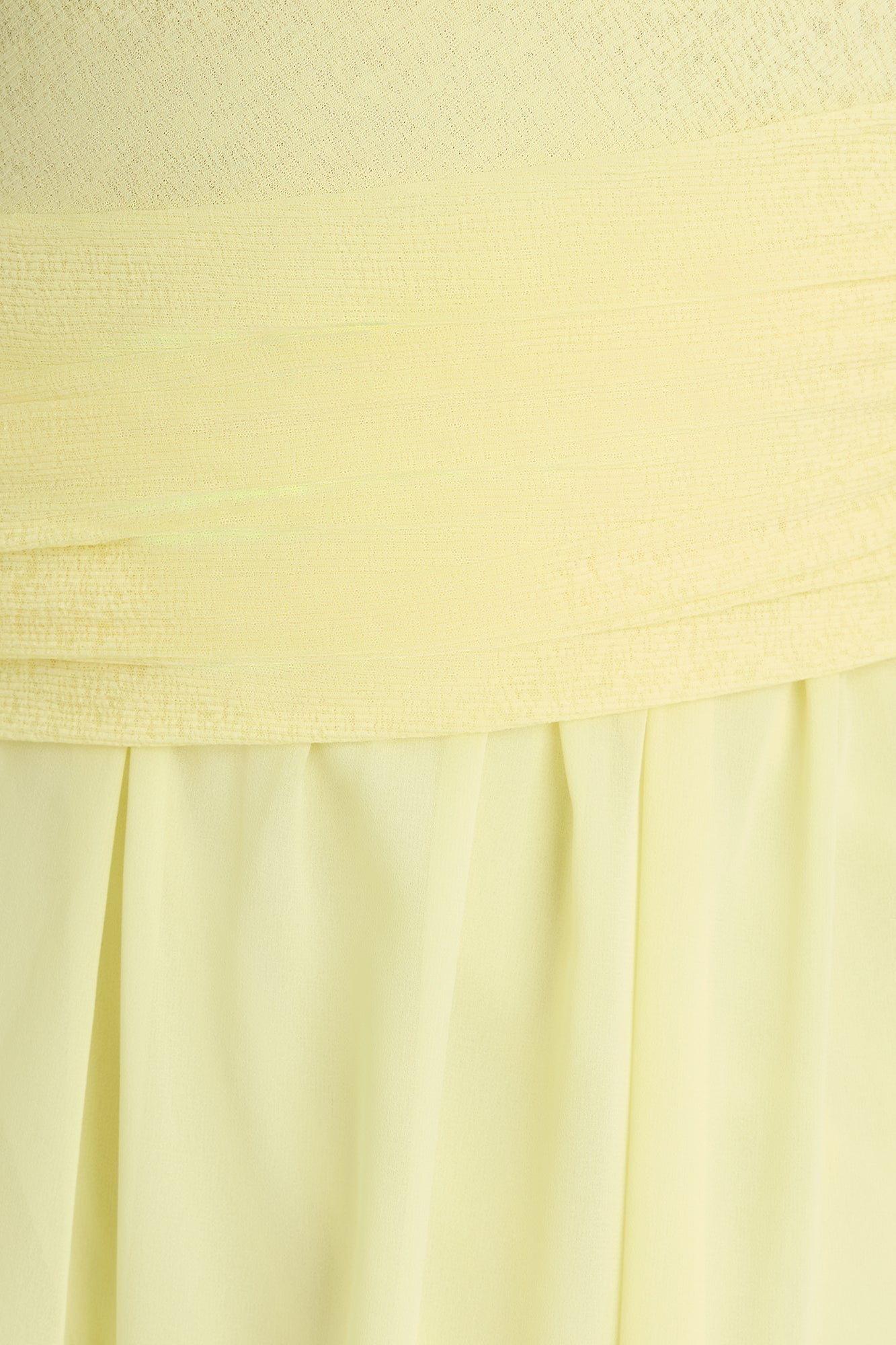 Sadie Ruched Chiffon Maxi Dress - Yellow