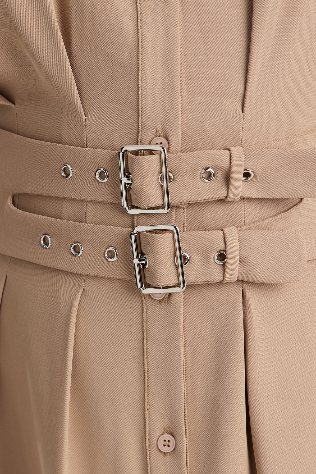 Bridgit Belted Maxi Dress - Taupe