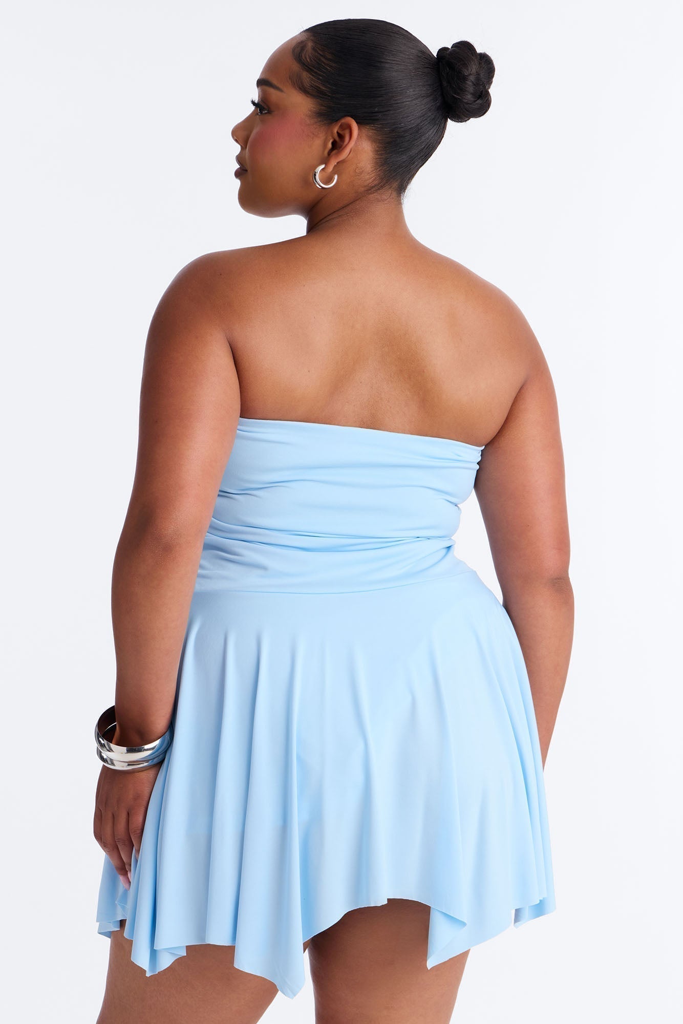 Mimi Strapless Micro Mini Dress - SkyBlue