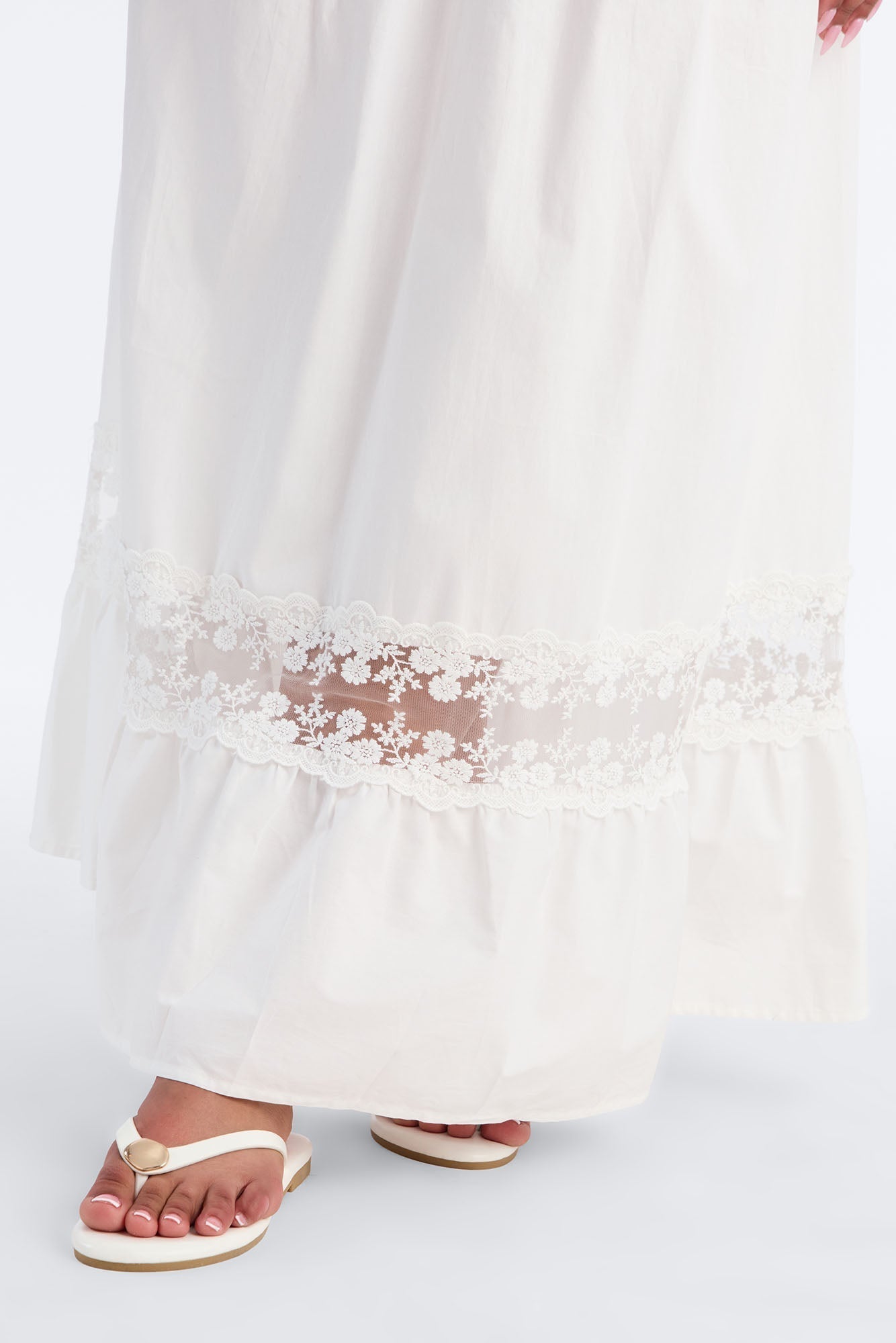 Keira Strapless Maxi Dress - White