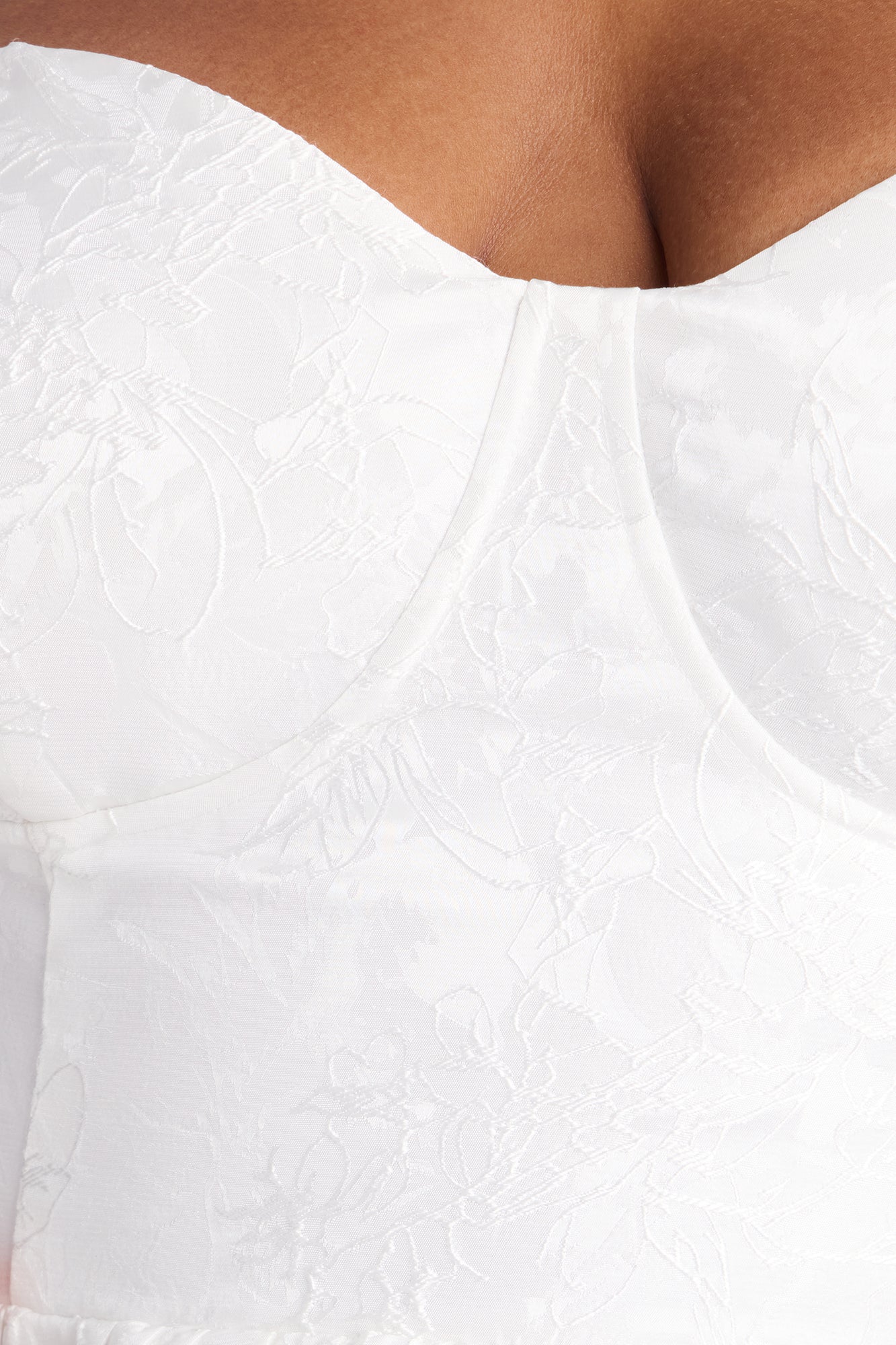 Living A Fairytale Jacquard Midi Dress - White