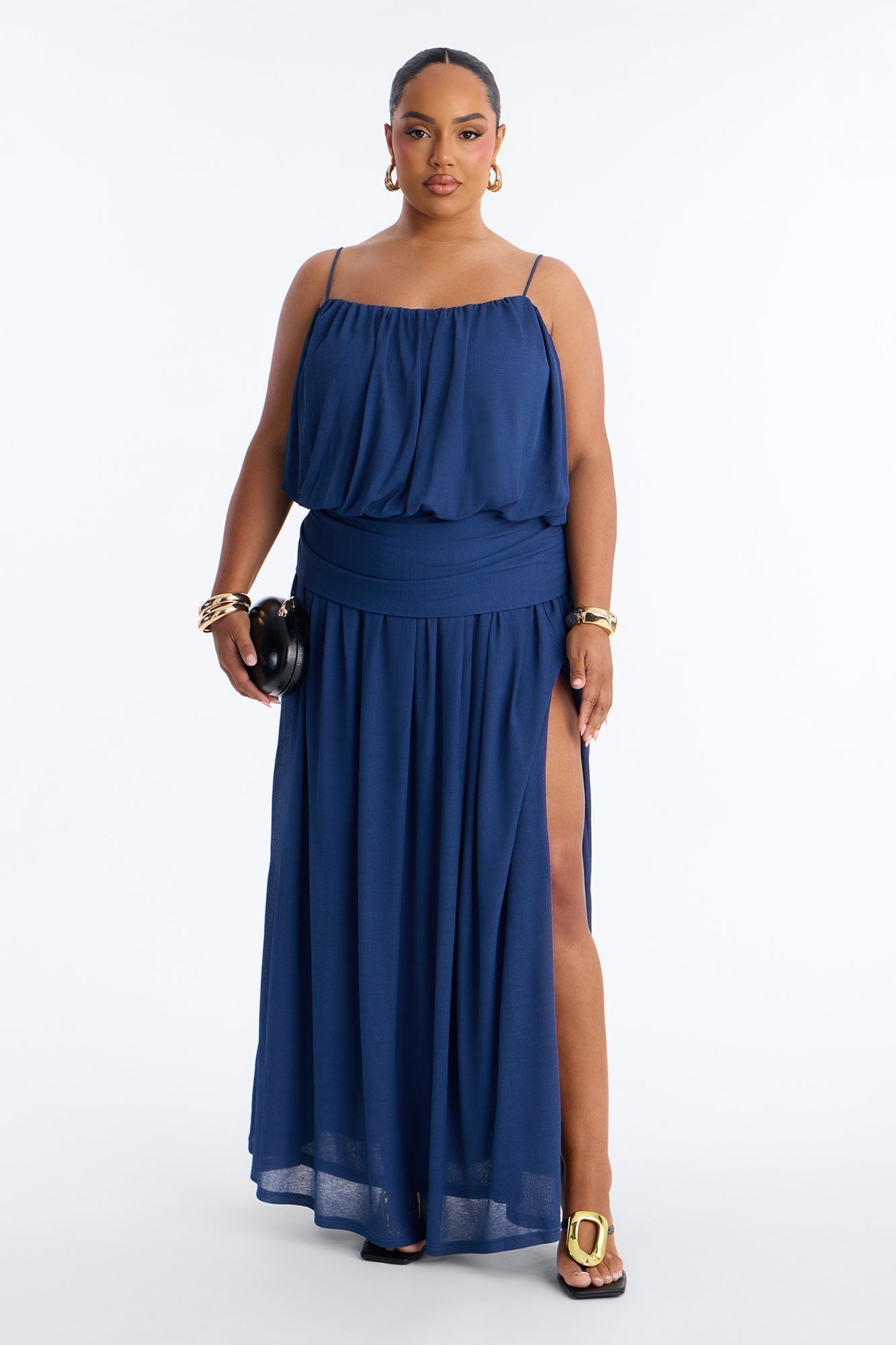 Quiet Confidence Flowy Maxi Dress - Navy