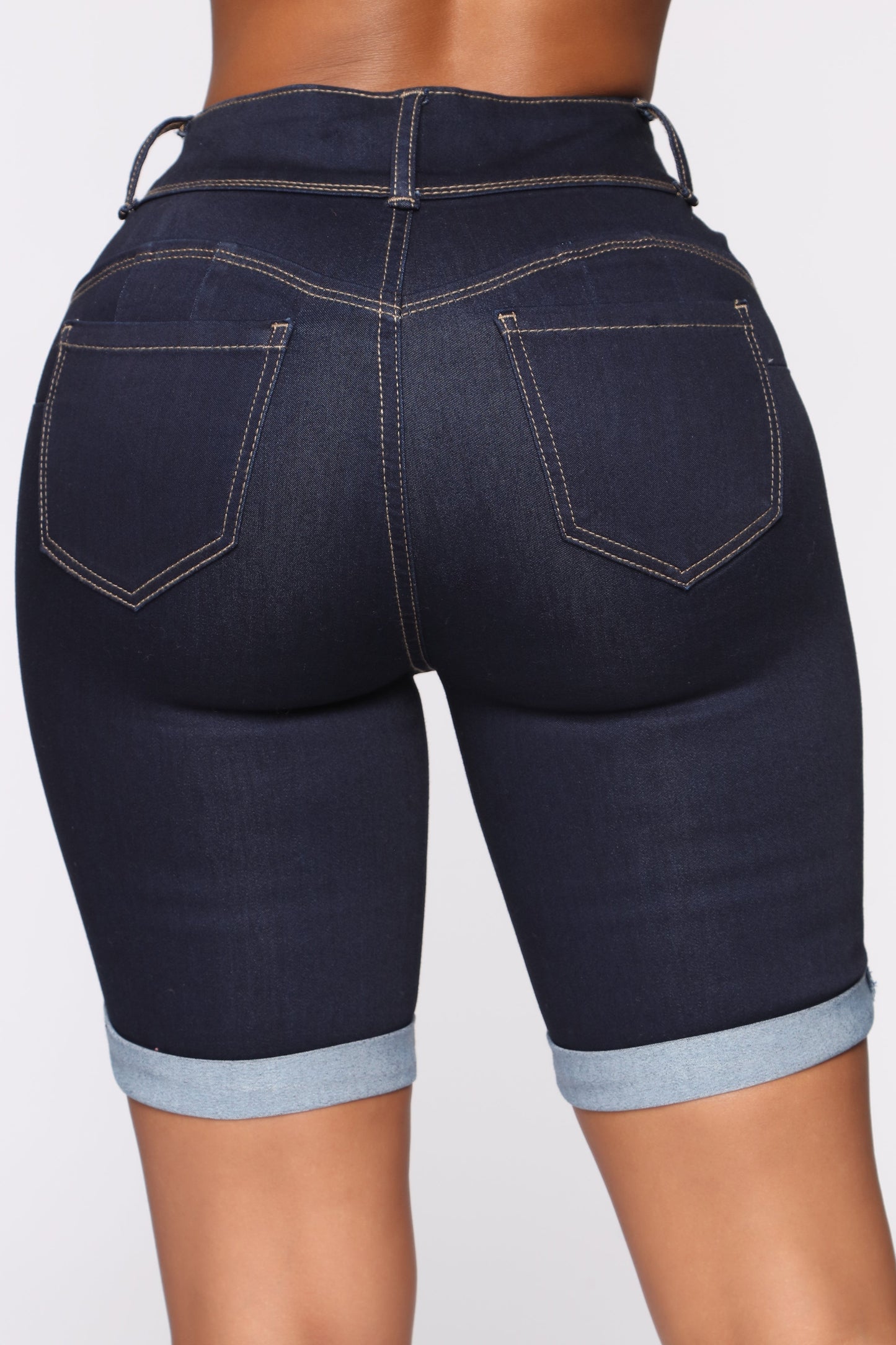 Lift Me Up Bermuda Shorts - Dark Denim