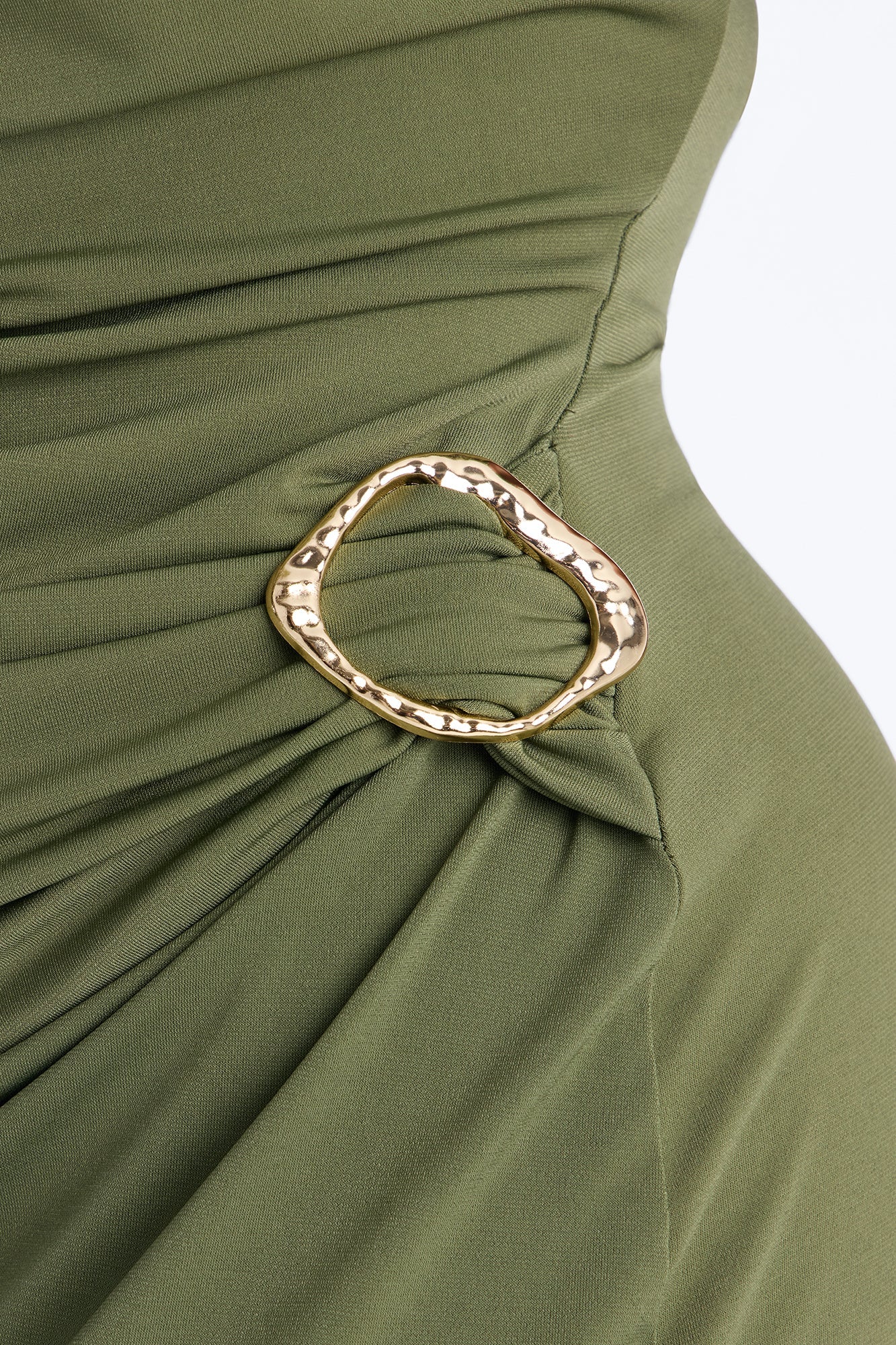Andi Ruched Midi Dress - Olive