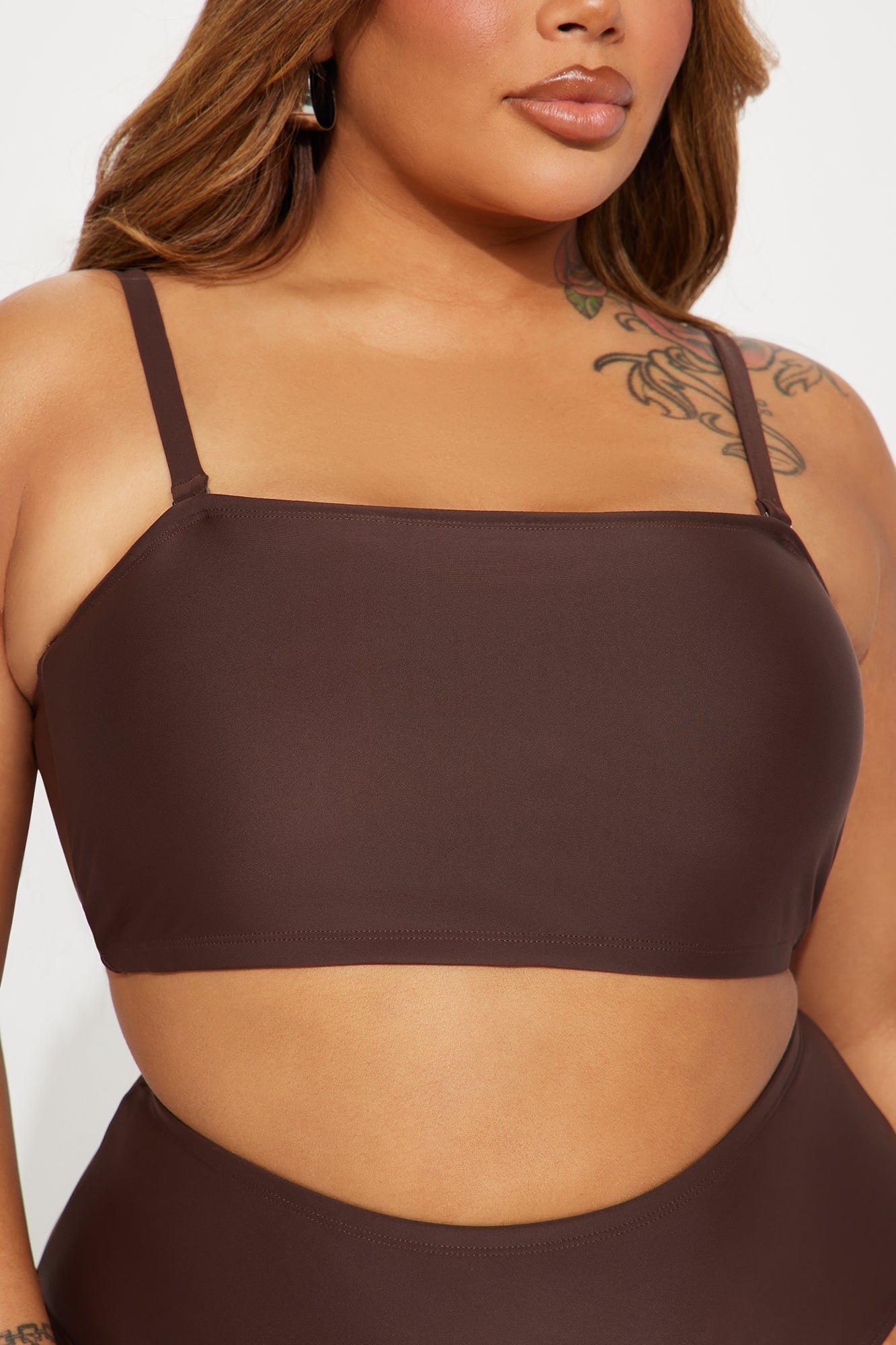 Maui Mix And Match Bandeau Bikini Top - Chocolate