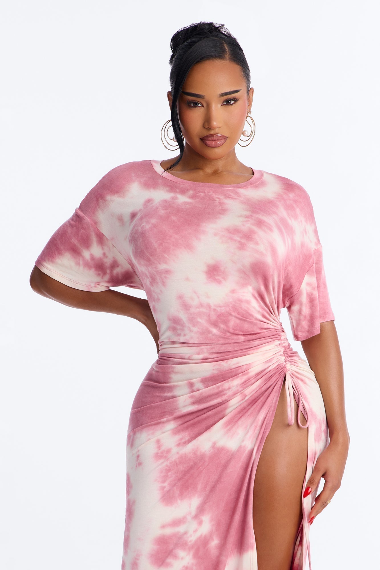 Tatum Tie Dye Maxi Dress - Pink/combo