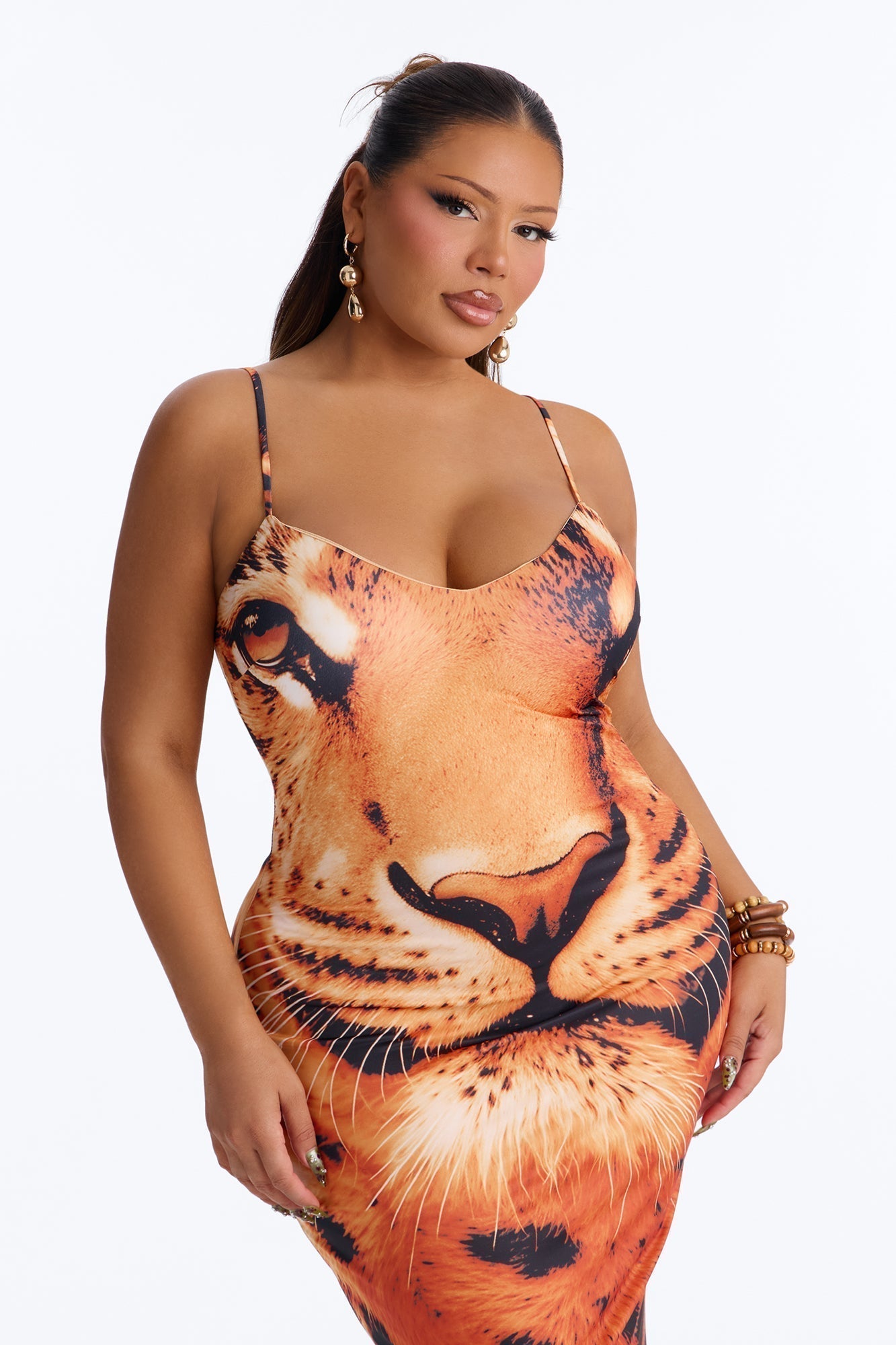Fierce And Fab Maxi Dress - Orange/combo