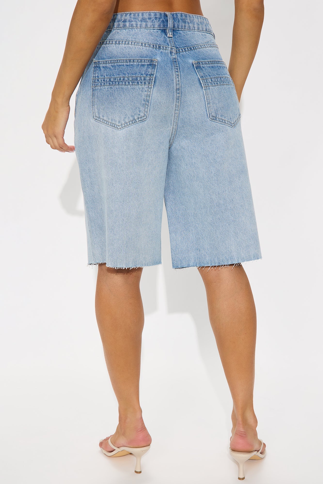 Coastal Classic Bermuda Denim Shorts - Light Wash