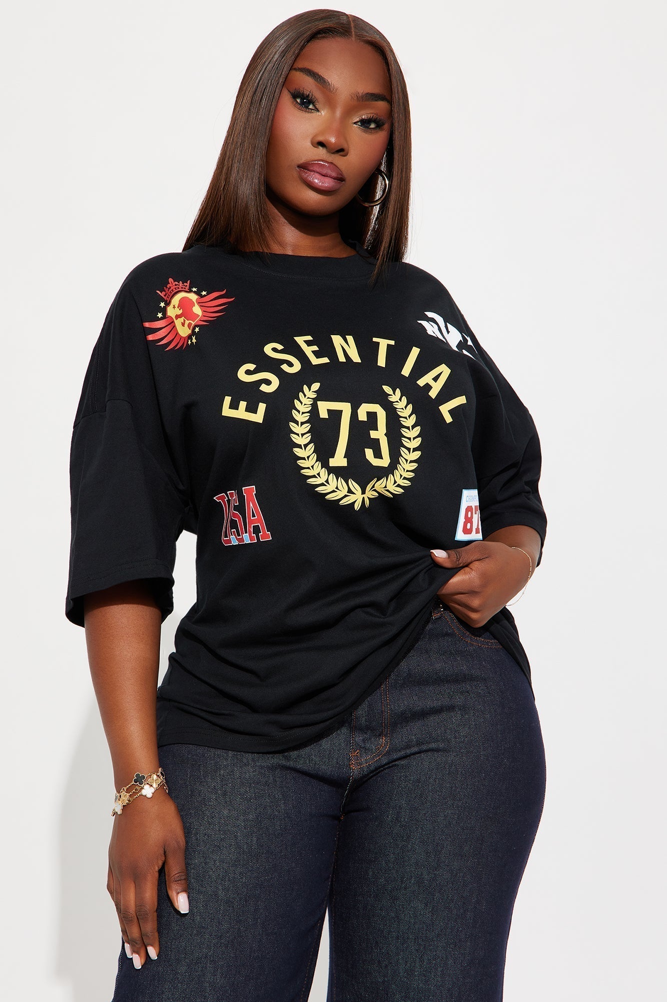 Essential 73 Washed Tee - Black
