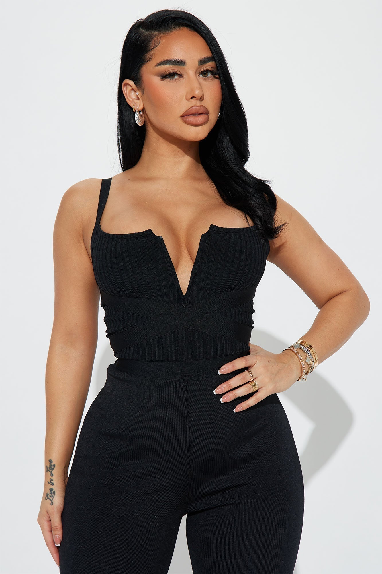 Misty Bandage Jumpsuit - Black