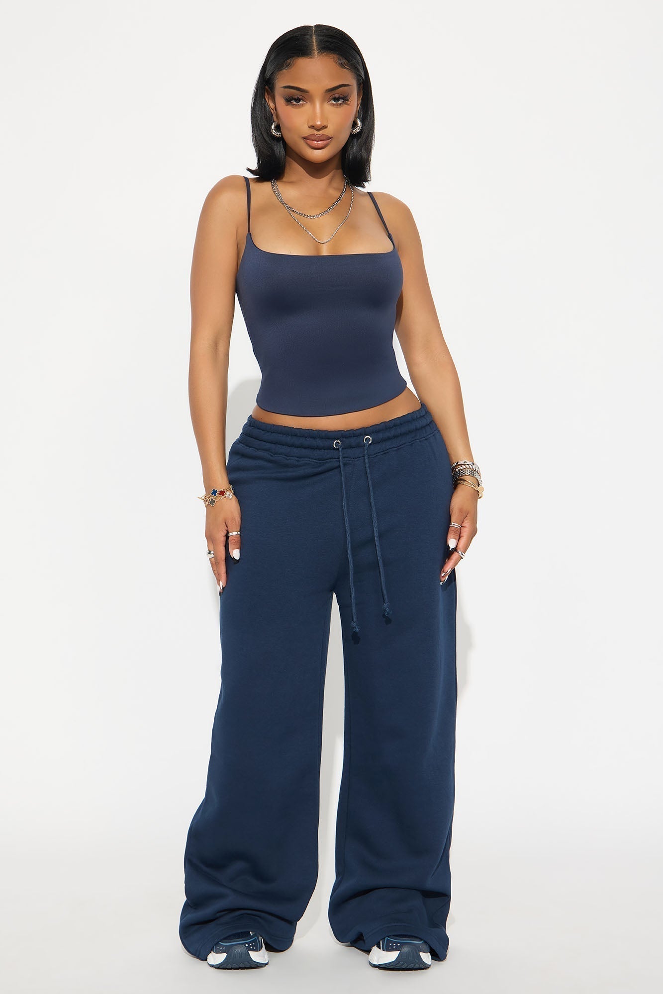 Contour Double Lined Cami Top - Navy