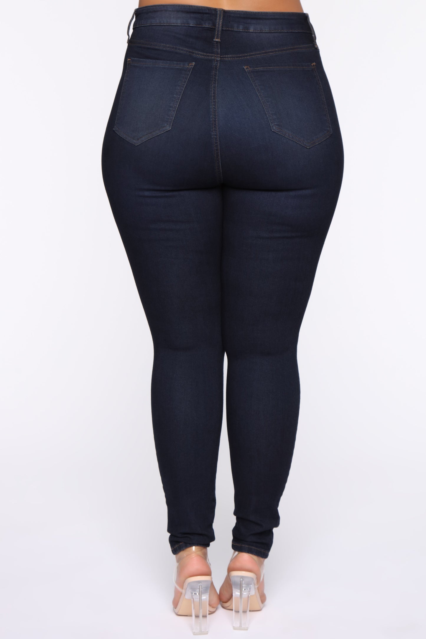 Flex Game Strong Super High Rise Skinny Jeans - Dark Blue Wash