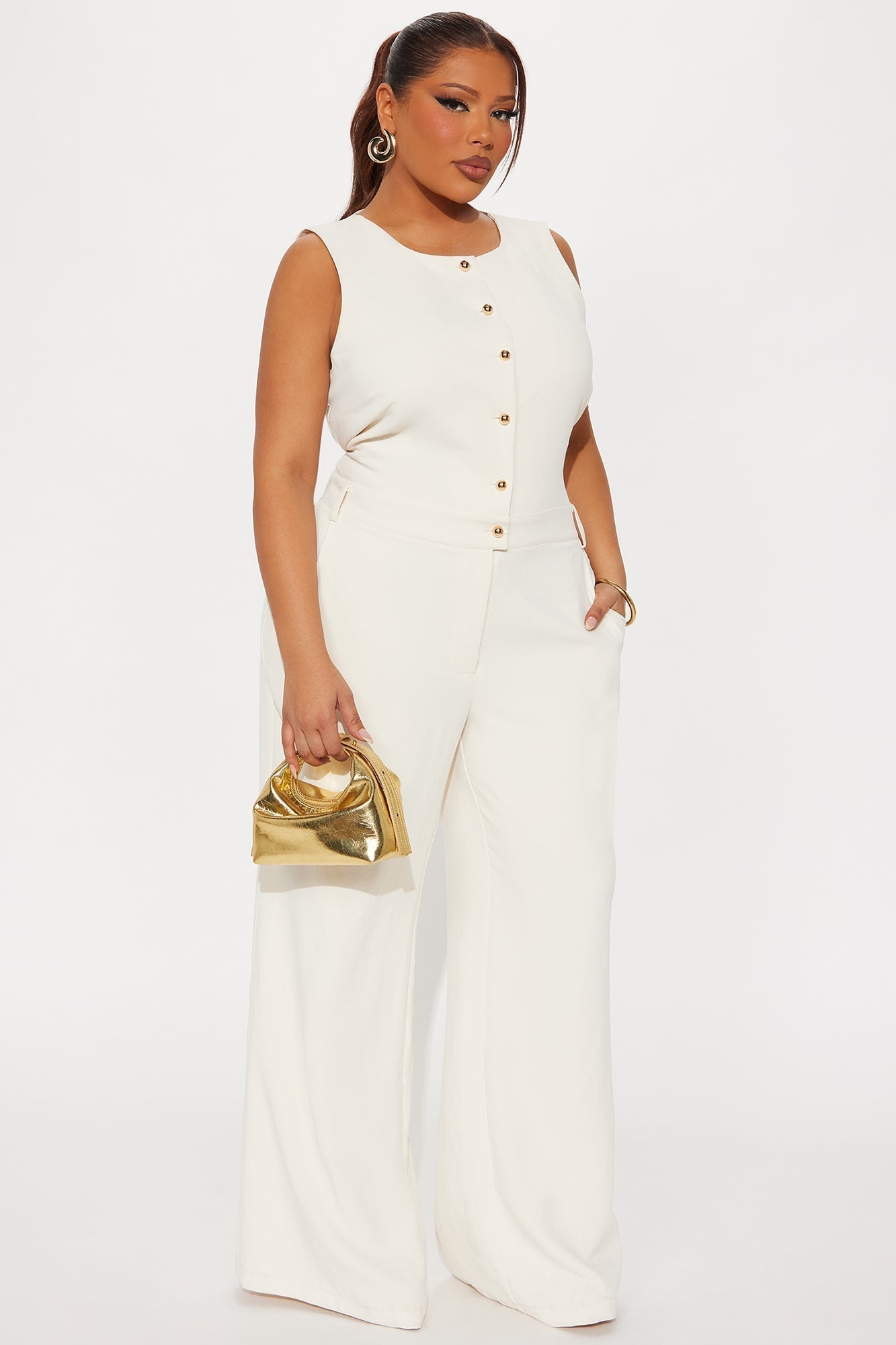 On Call Jumpsuit - Cream