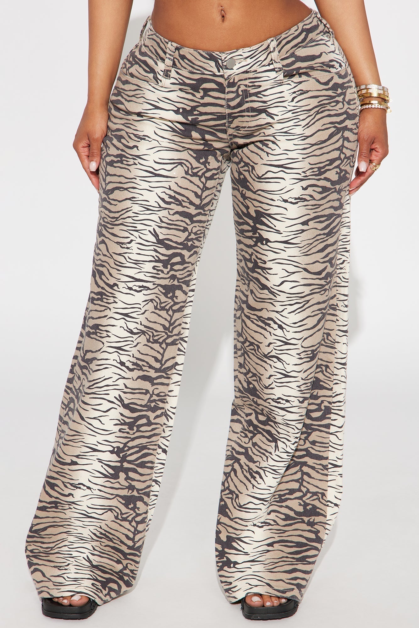 Unleash Your Wild Side Wide Leg Pant - Brown/combo