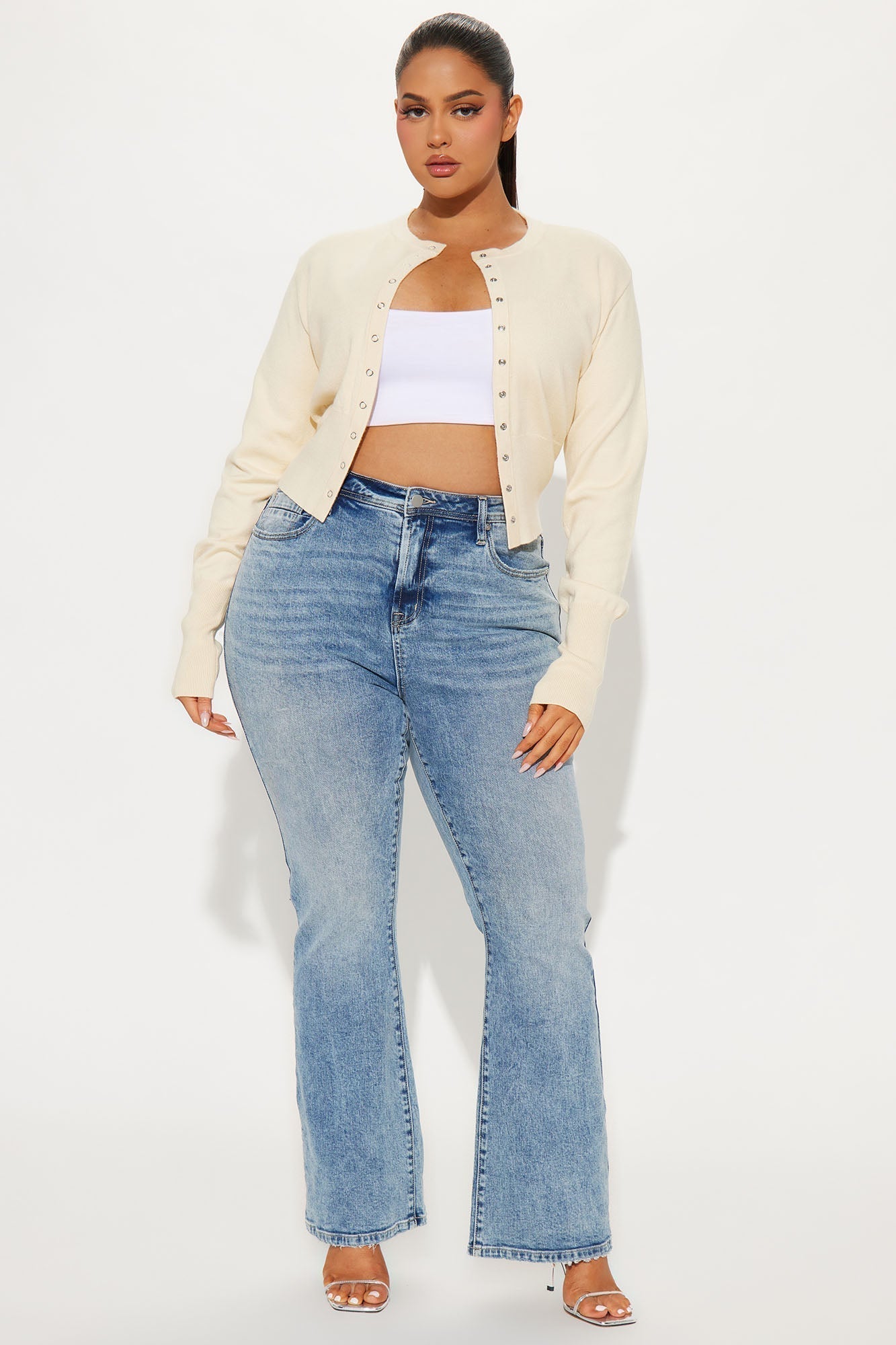 Retail Therapy Cropped Cardigan - Cream