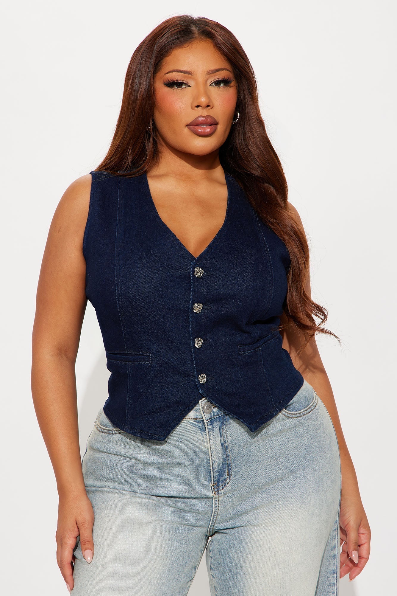 Denim Dreams Hardware Vest - Indigo