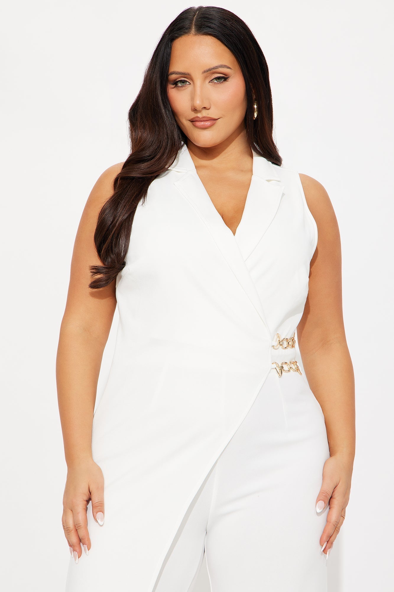 Gia Crepe Jumpsuit - White