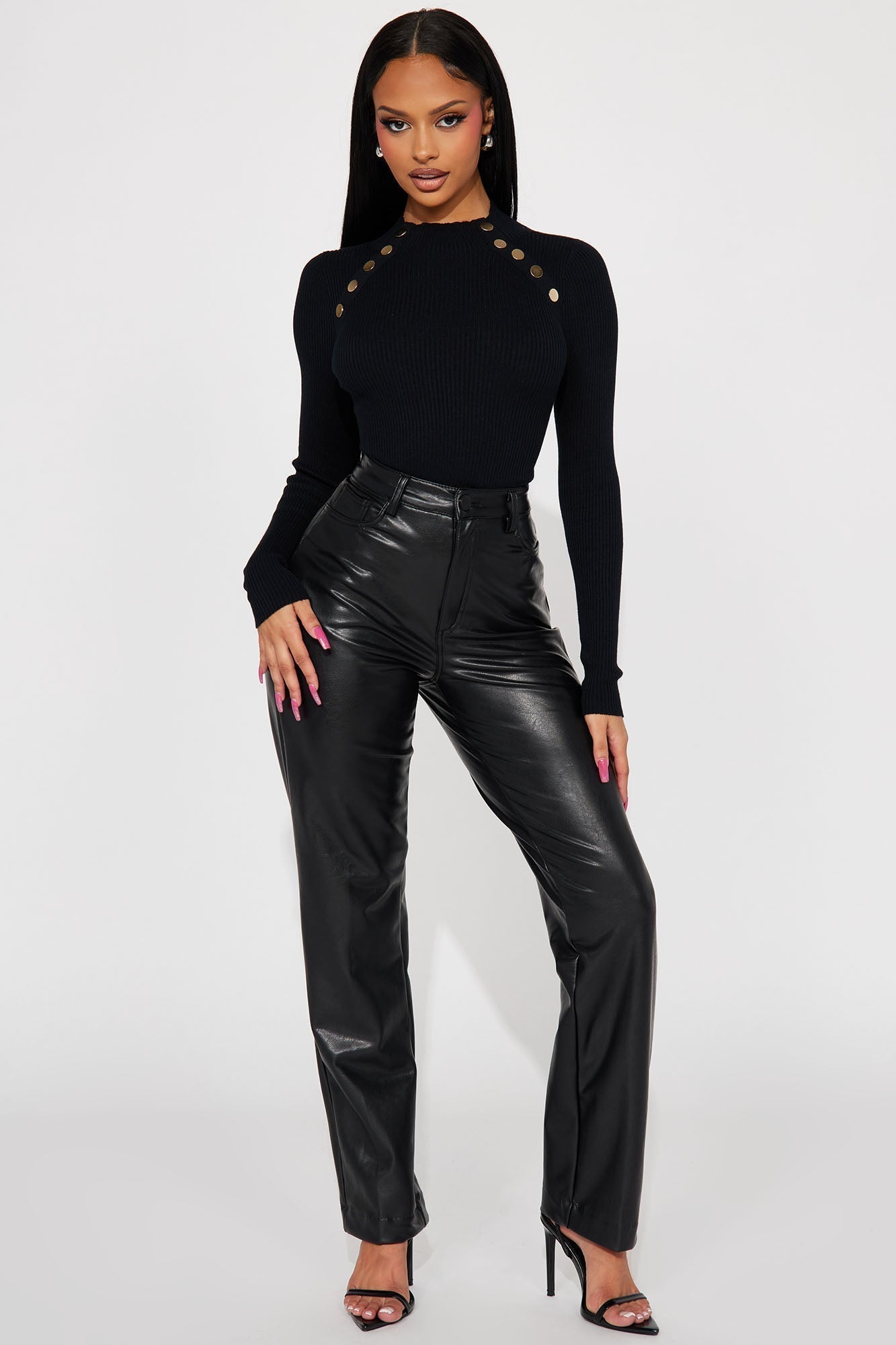 Jezebel Sweater Top - Black