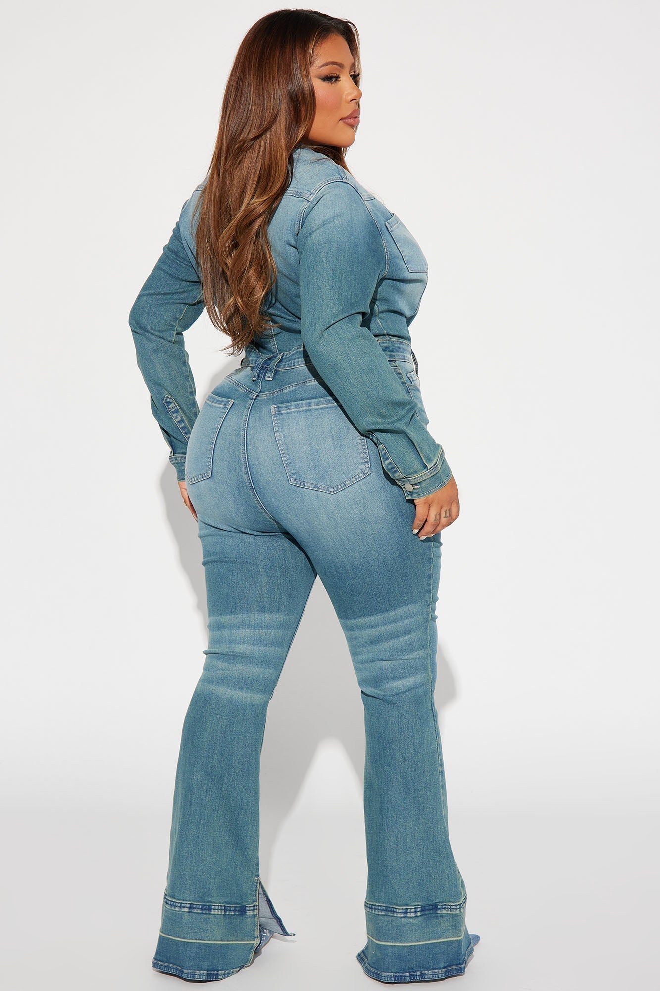 Playing Games Denim Jumpsuit - Denim