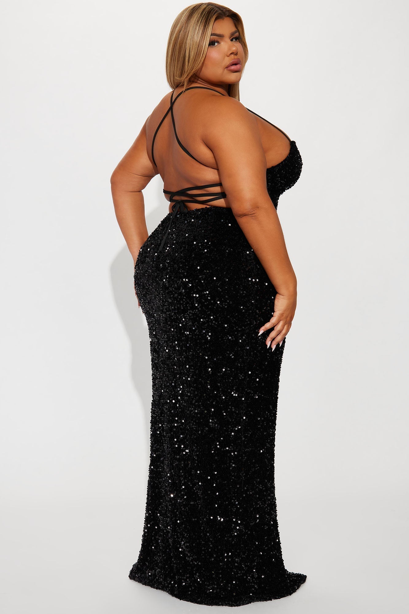 Tokyo Nights Sequin Gown - Black