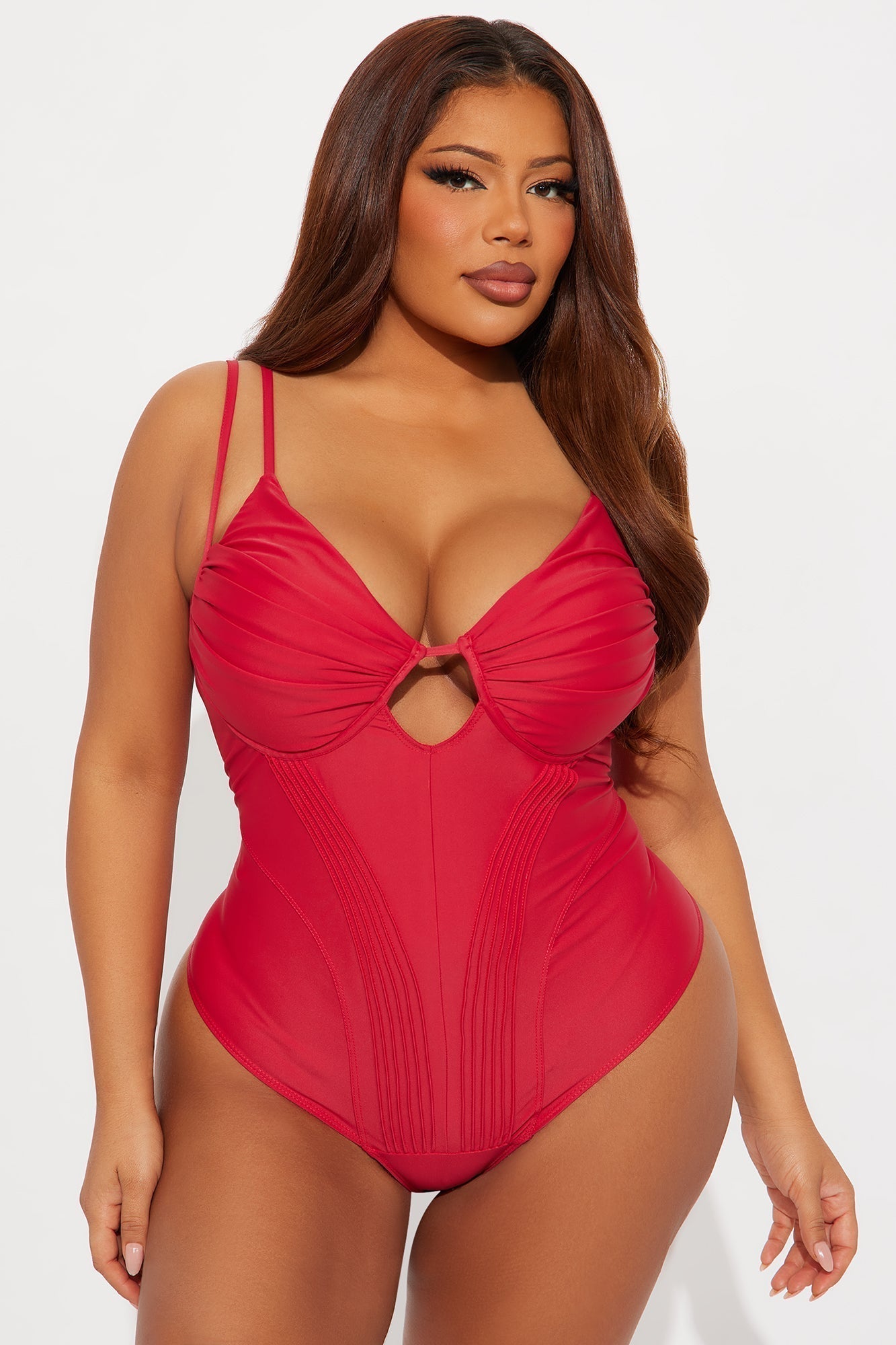 Signature Class Corset Bodysuit - Red