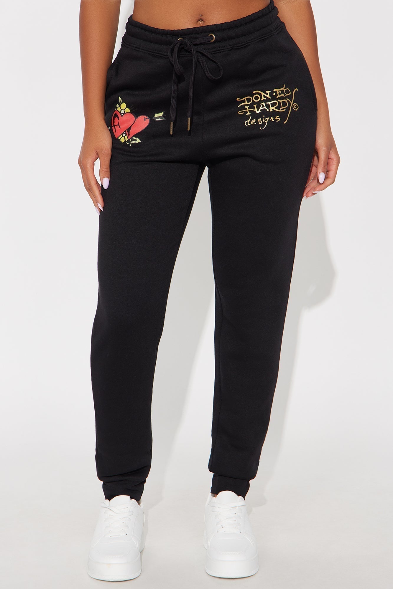 Ed Hardy Sacred Heart Jogger - Black