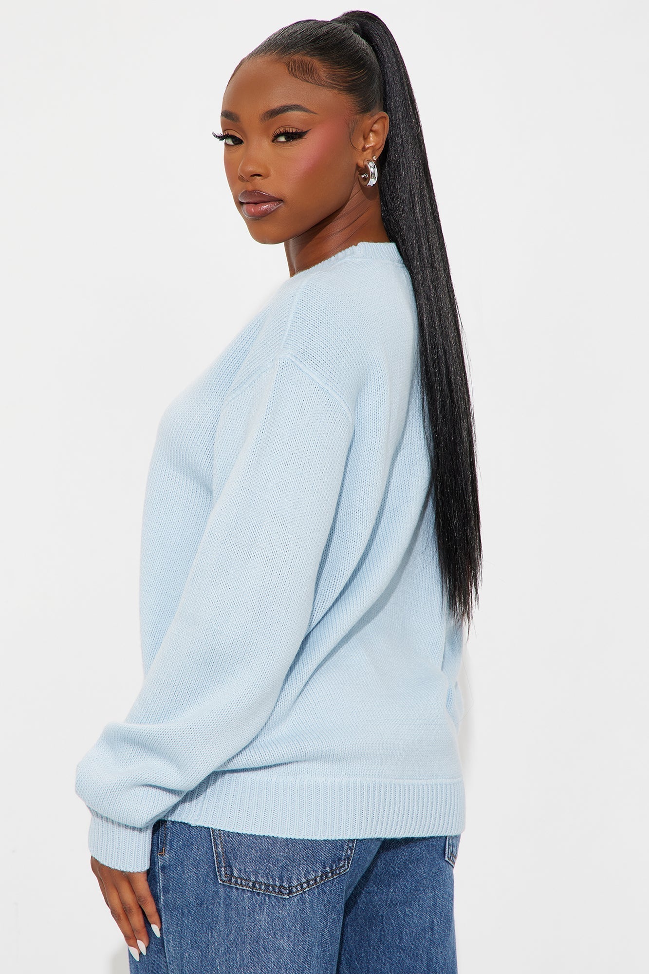 The Cozy Days Pullover Sweater - Ice Blue